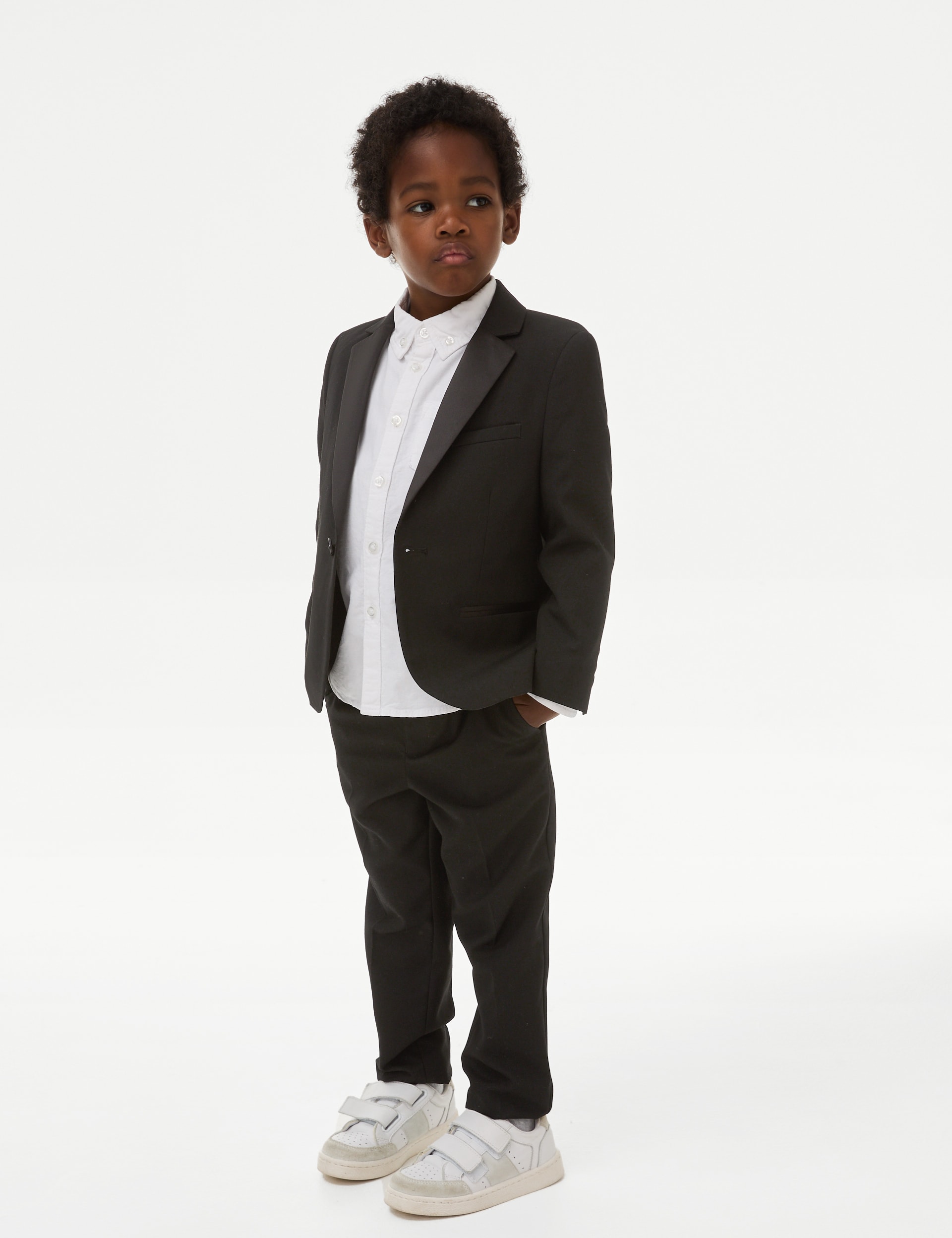 M&S Collection Boys Tuxedo Jacket (2-8 Yrs) - 4-5 Y - Black, Black