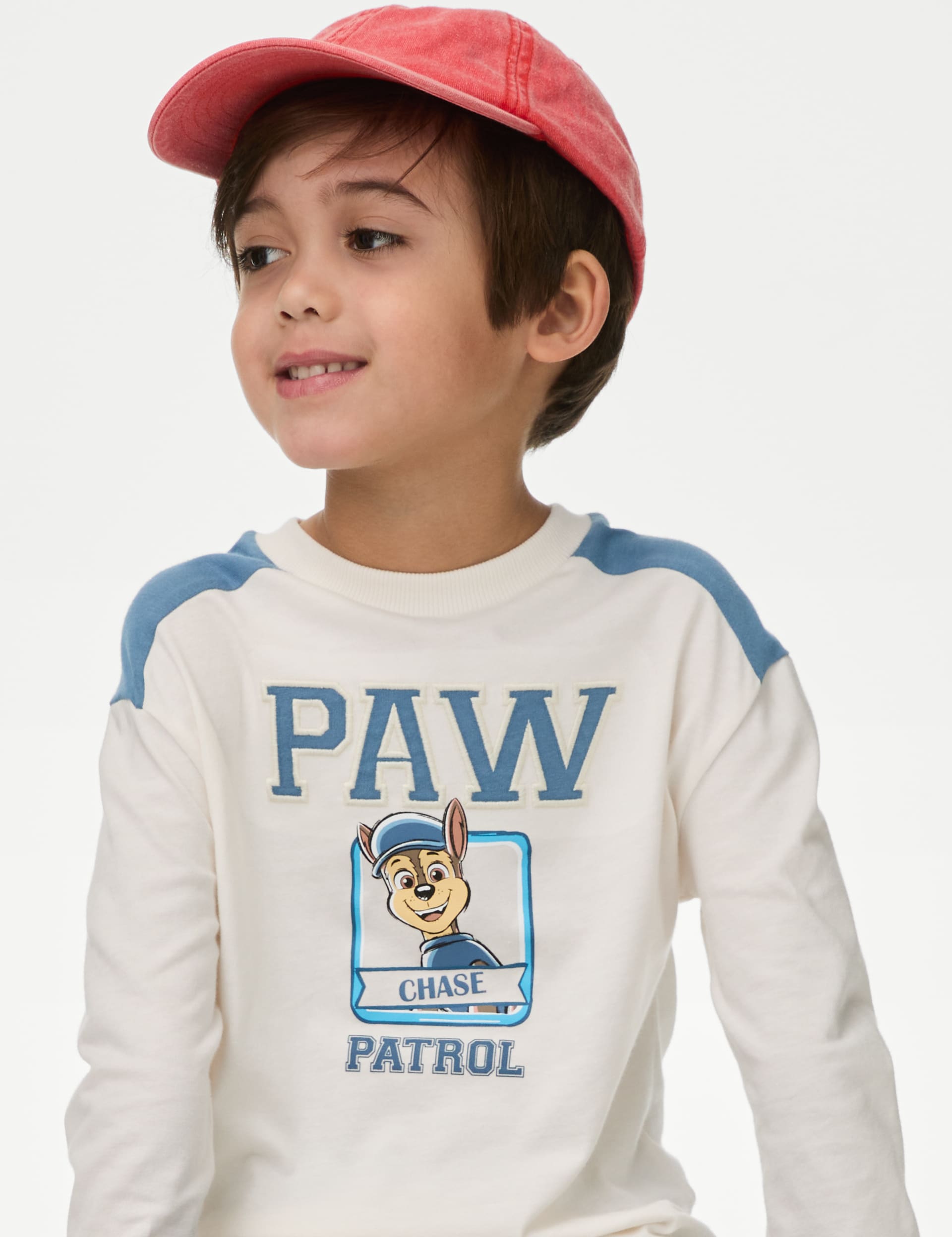 M&S Collection Boys Pure Cotton PAW Patrol Top - 4-5 Y - Ecru, Ecru