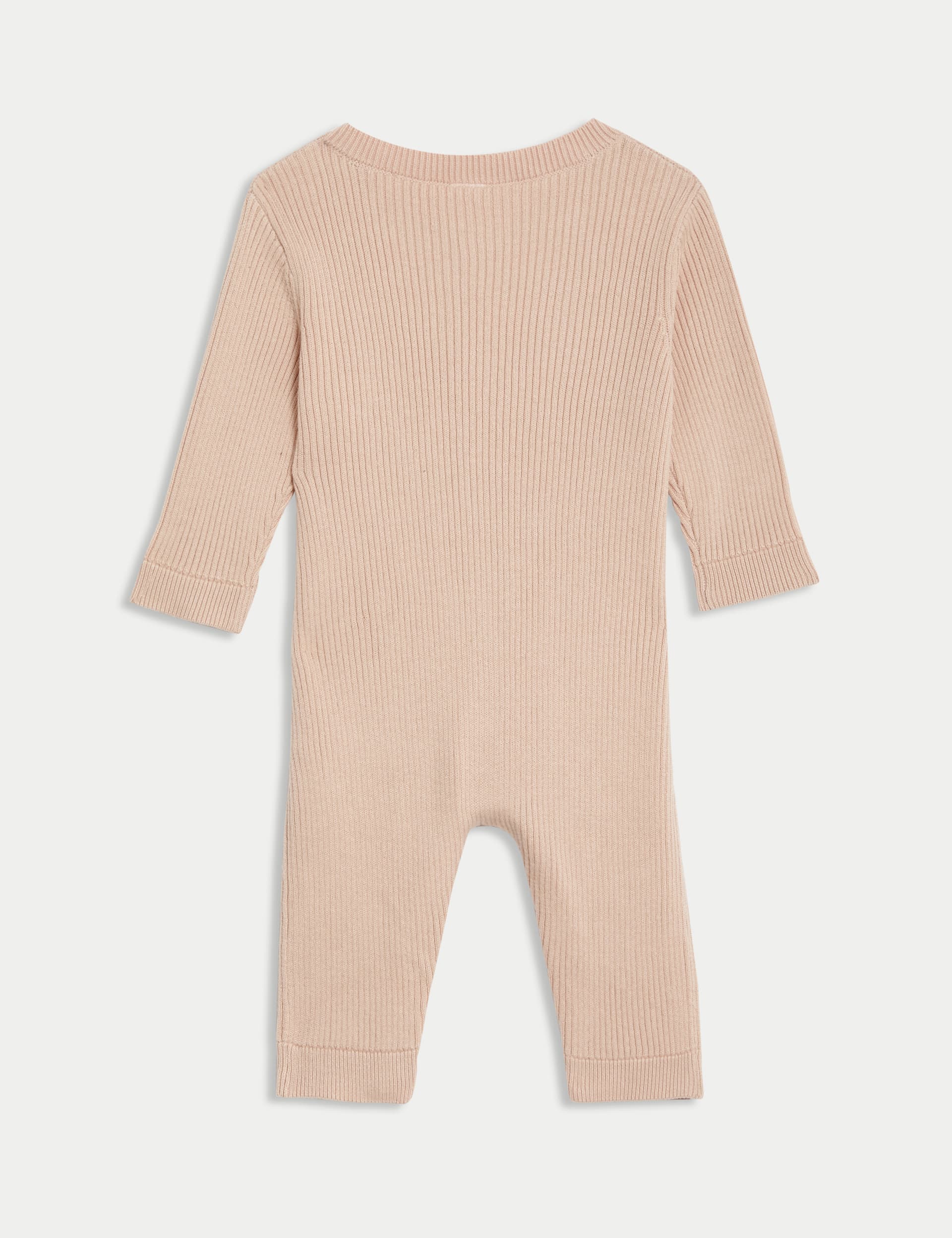 M&S Collection Girls Pure Cotton Knitted All In One (7lbs-1 Yrs) - 3-6 M - Pink Mix, Pink Mix,Blue M