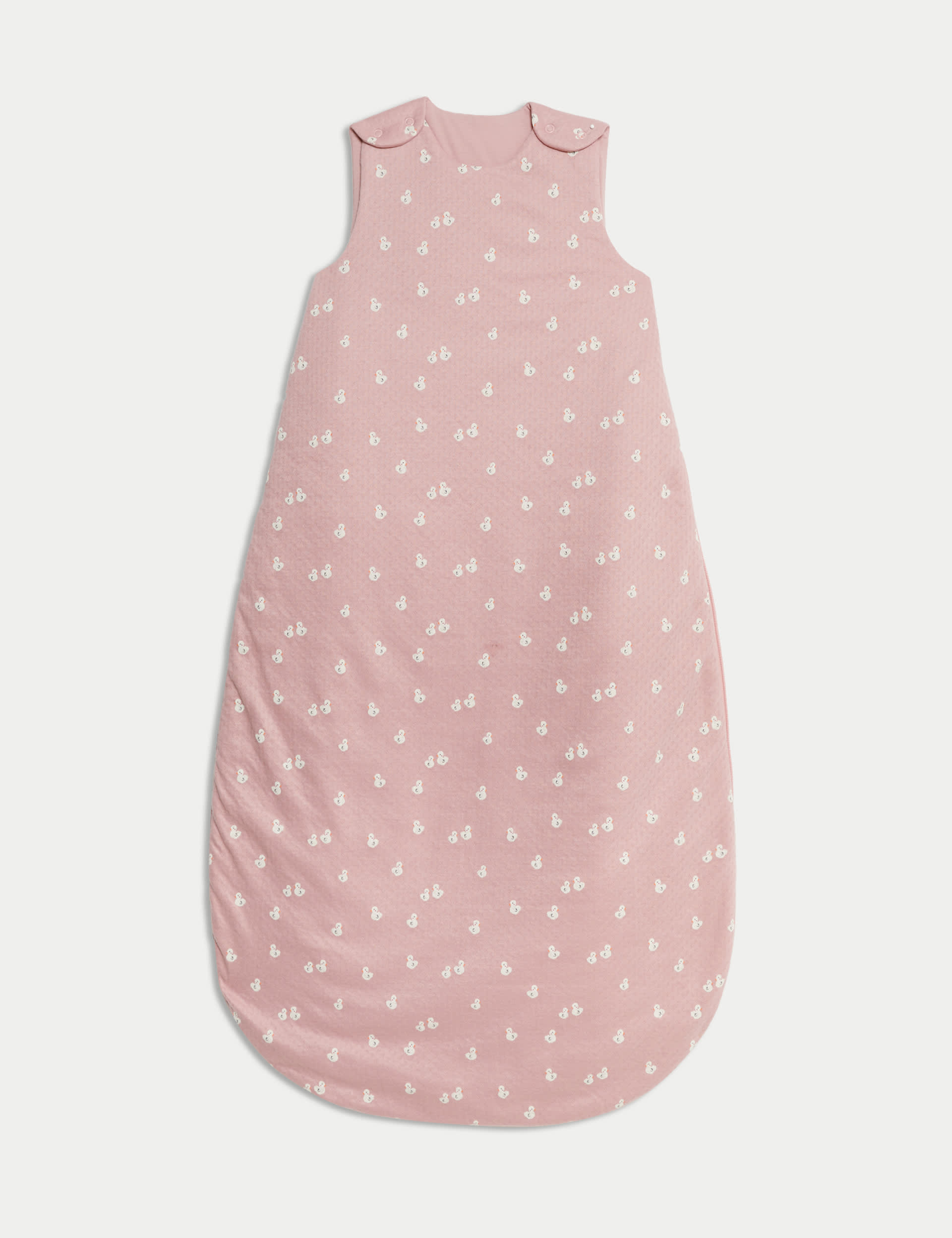 M&S Collection Girls Pure Cotton Duck Print 2.5 Tog Sleeping Bag (0-3 Yrs) - 6-18M - Pink Mix, Pink 