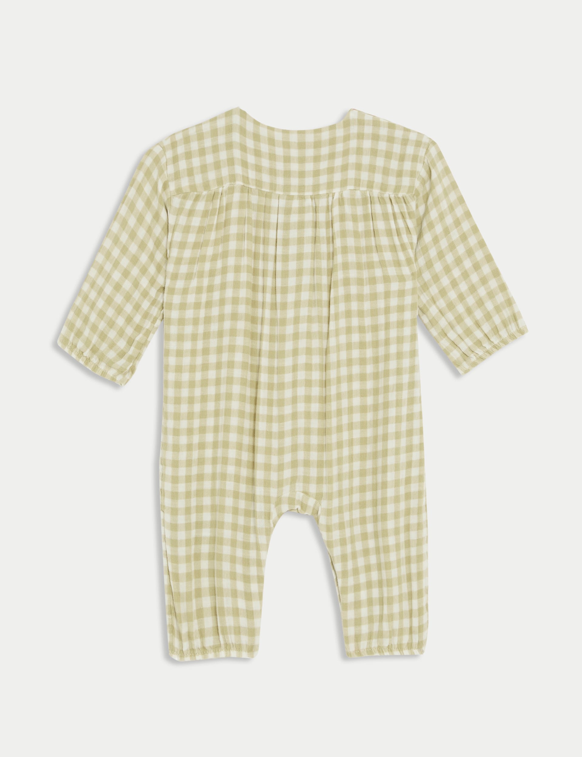 M&S Collection Pure Cotton Snack Time Romper (0-3 Yrs) - 0-3 M - Green Mix, Green Mix