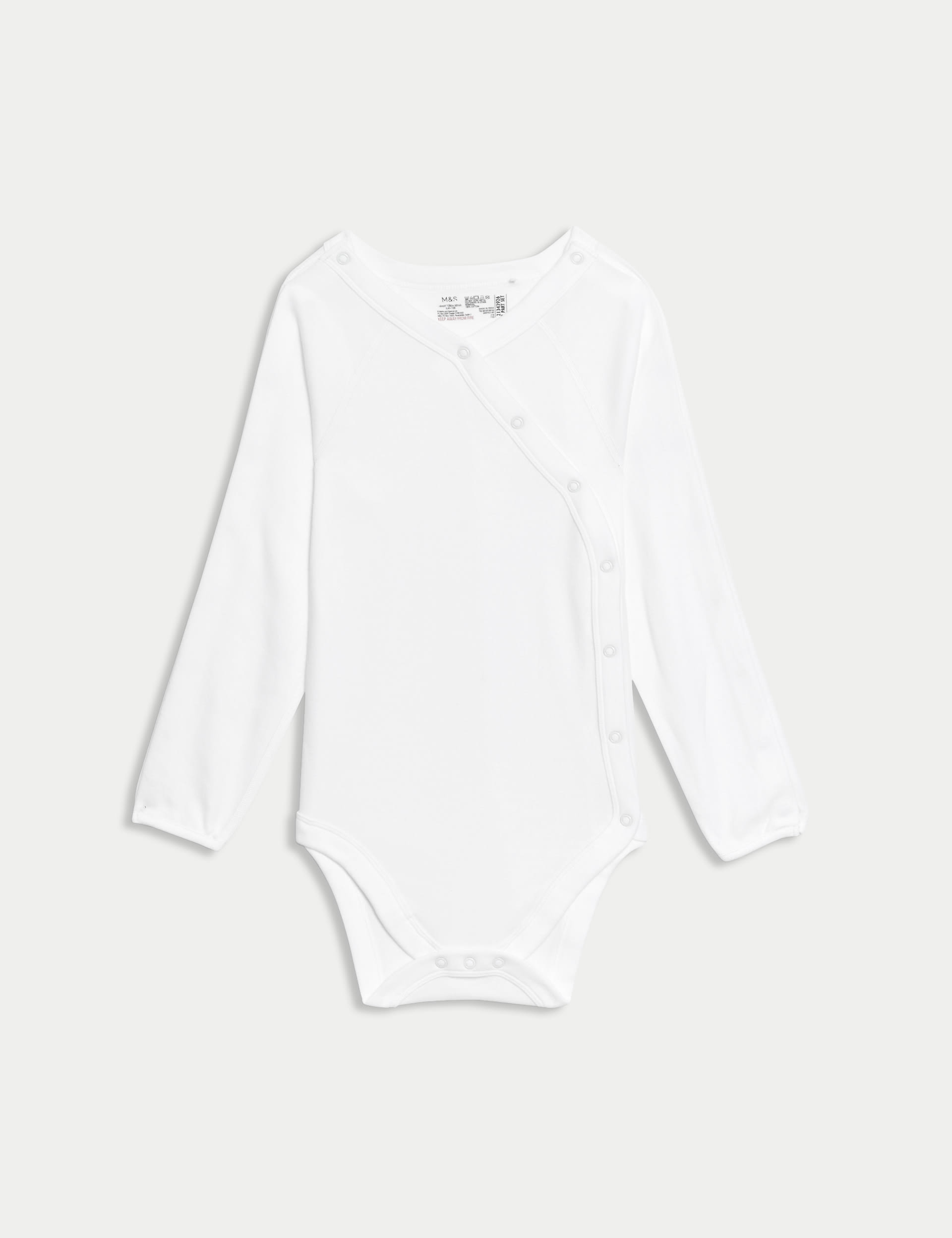 M&S Collection 2 Pack Adaptive Pure Cotton Bodysuits (7lbs-16 Yrs) - 9-10Y - White, White