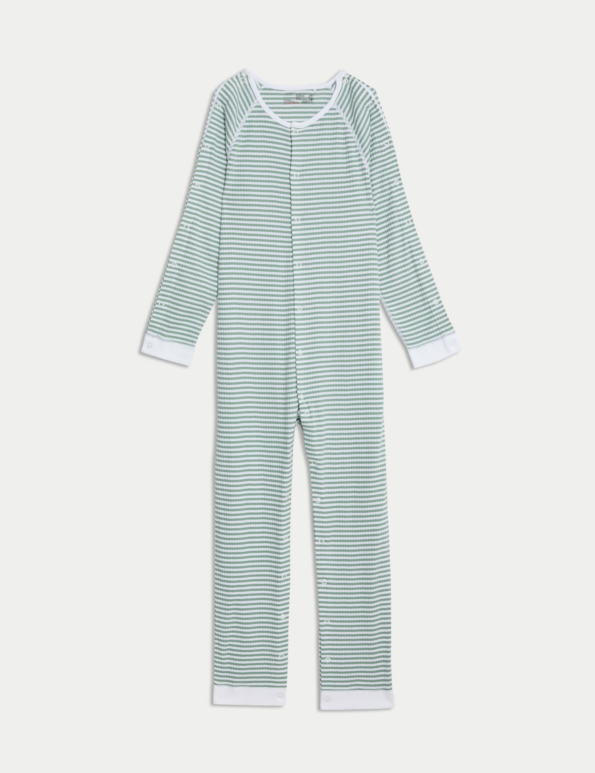 M&S Collection 2 Pack Adaptive Pure Cotton Sleepsuits (7lbs-16 Yrs) - 5-6Y - Blue/Green, Blue/Green