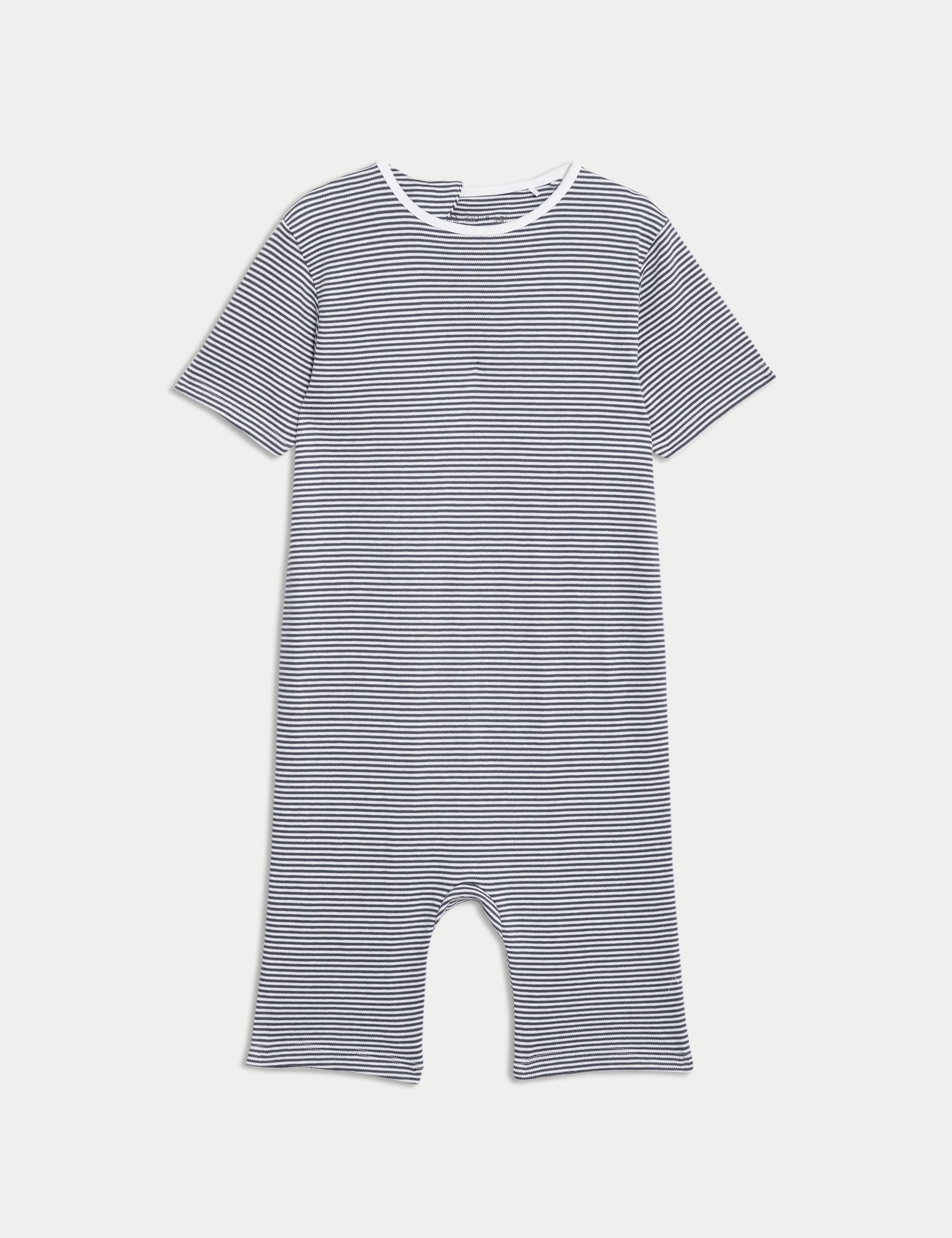 M&S Collection 2 Pack Adaptive Pure Cotton Rompers (3-16 Yrs) - 15-16 - Pewter, Pewter