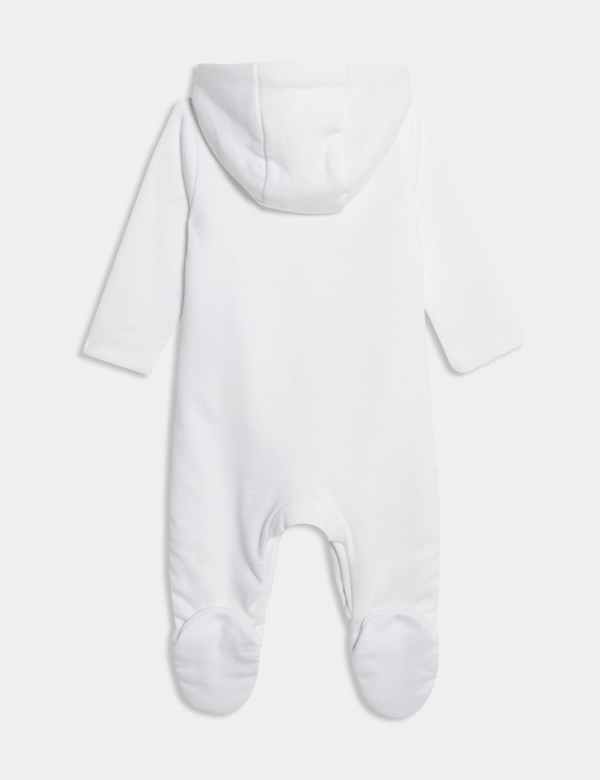 M&S Collection Pure Cotton 1.5 Tog All in One (7lbs-1 Yrs) - 0-3 M - White Mix, White Mix