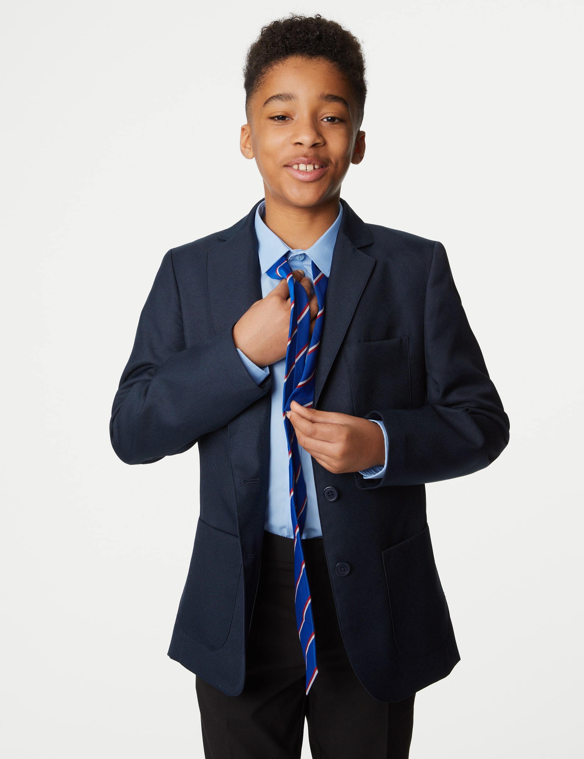 M&S Collection Schoolboyss' Regular Fit Blazer (3-16 Yrs) - 9yREG - Navy, Navy