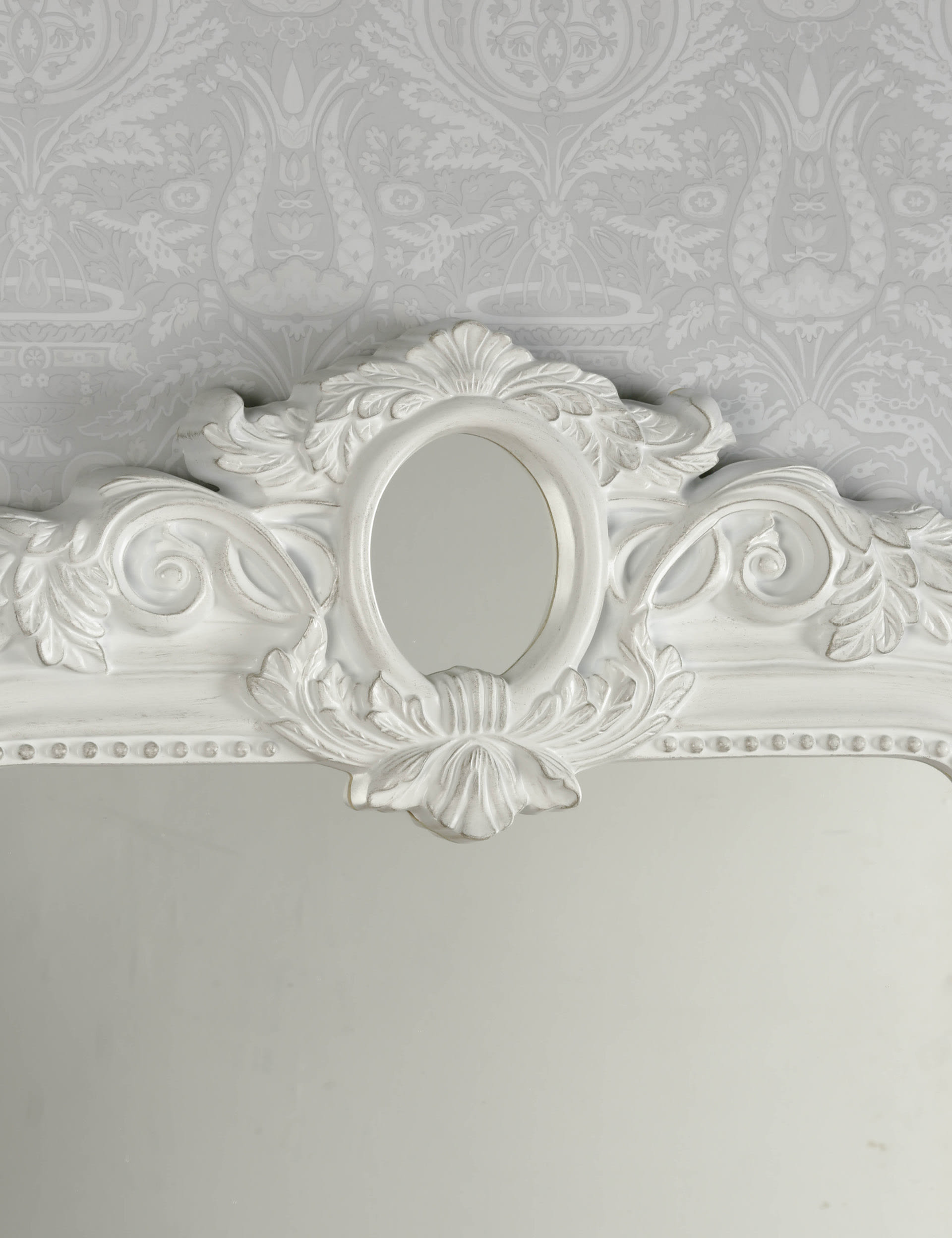 Laura Ashley Alana Rectangular Wall Mirror - Cream, Cream