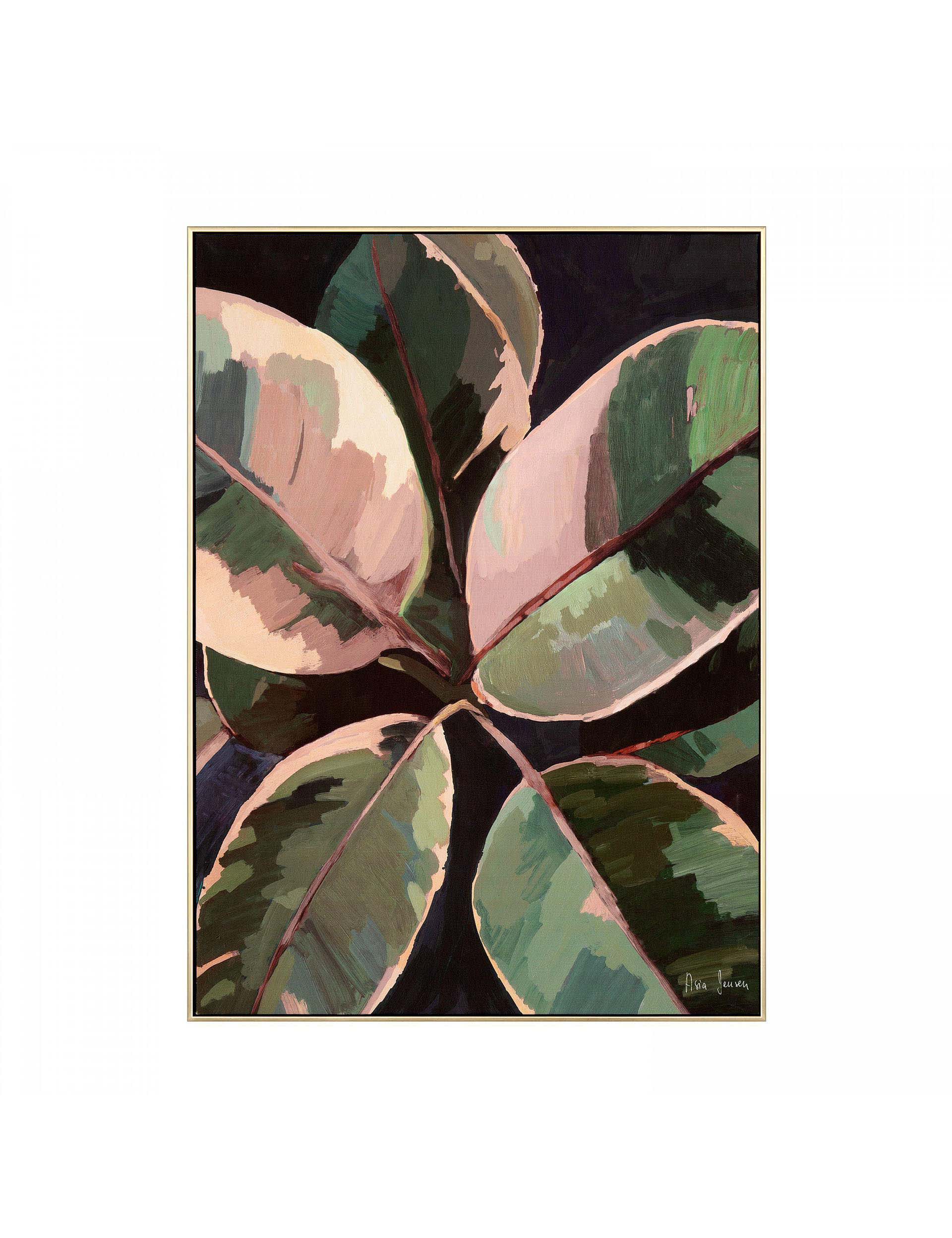 Gallery Direct Ficus Square Framed Art - Gold, Gold