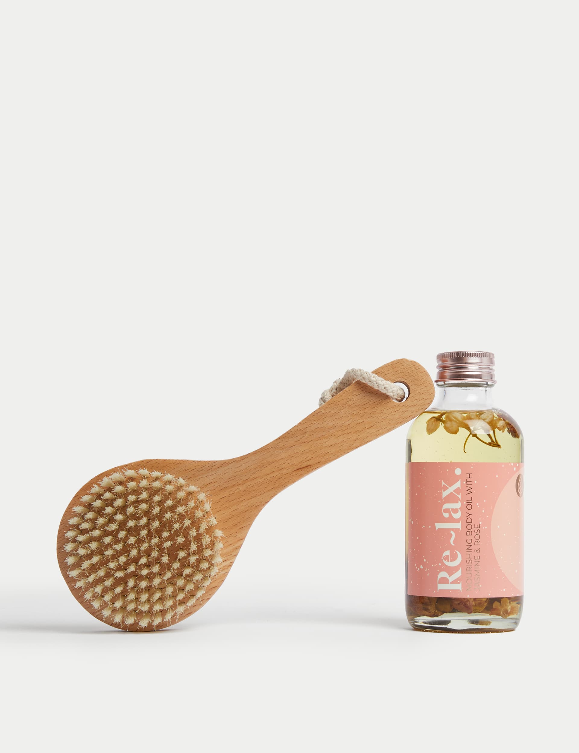 M&S Collection Women's Nourishing Body Oil & Body Brush Set