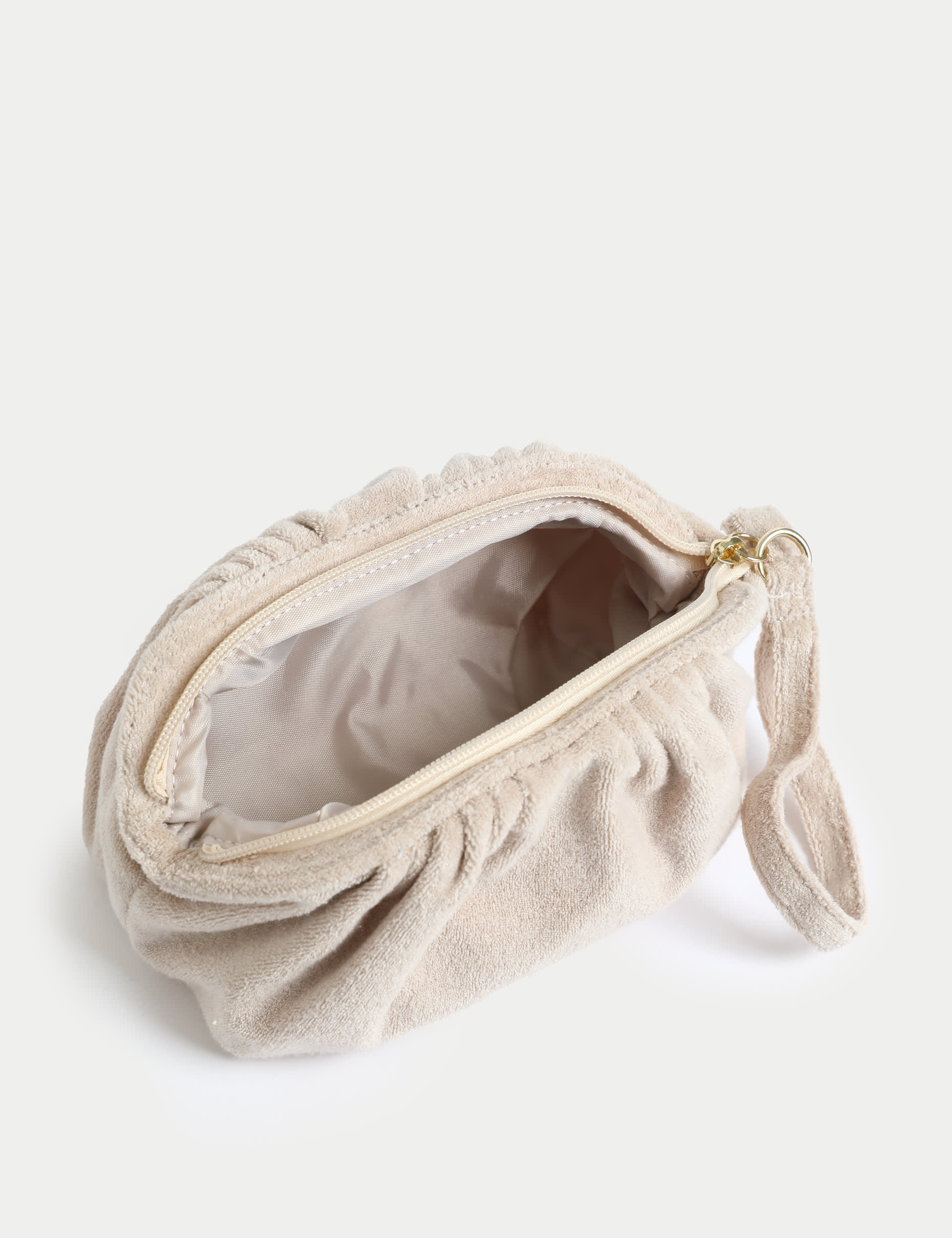 M&S Collection Women's Small Slouchy Towelling Bag - Light Cream, Light Cream