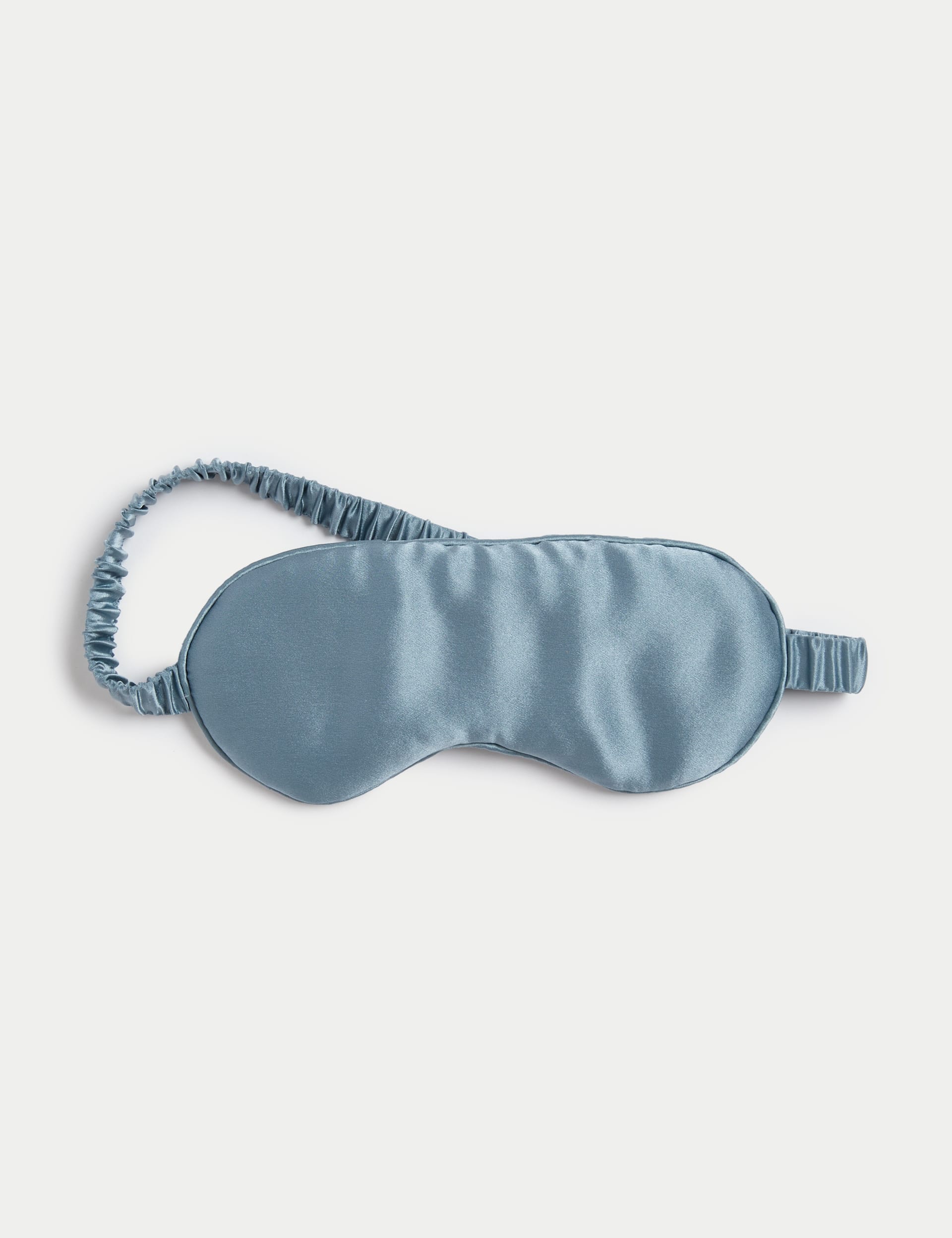 M&S Collection Pure Mulberry Silk Eye Mask - Blue, Blue,Mink