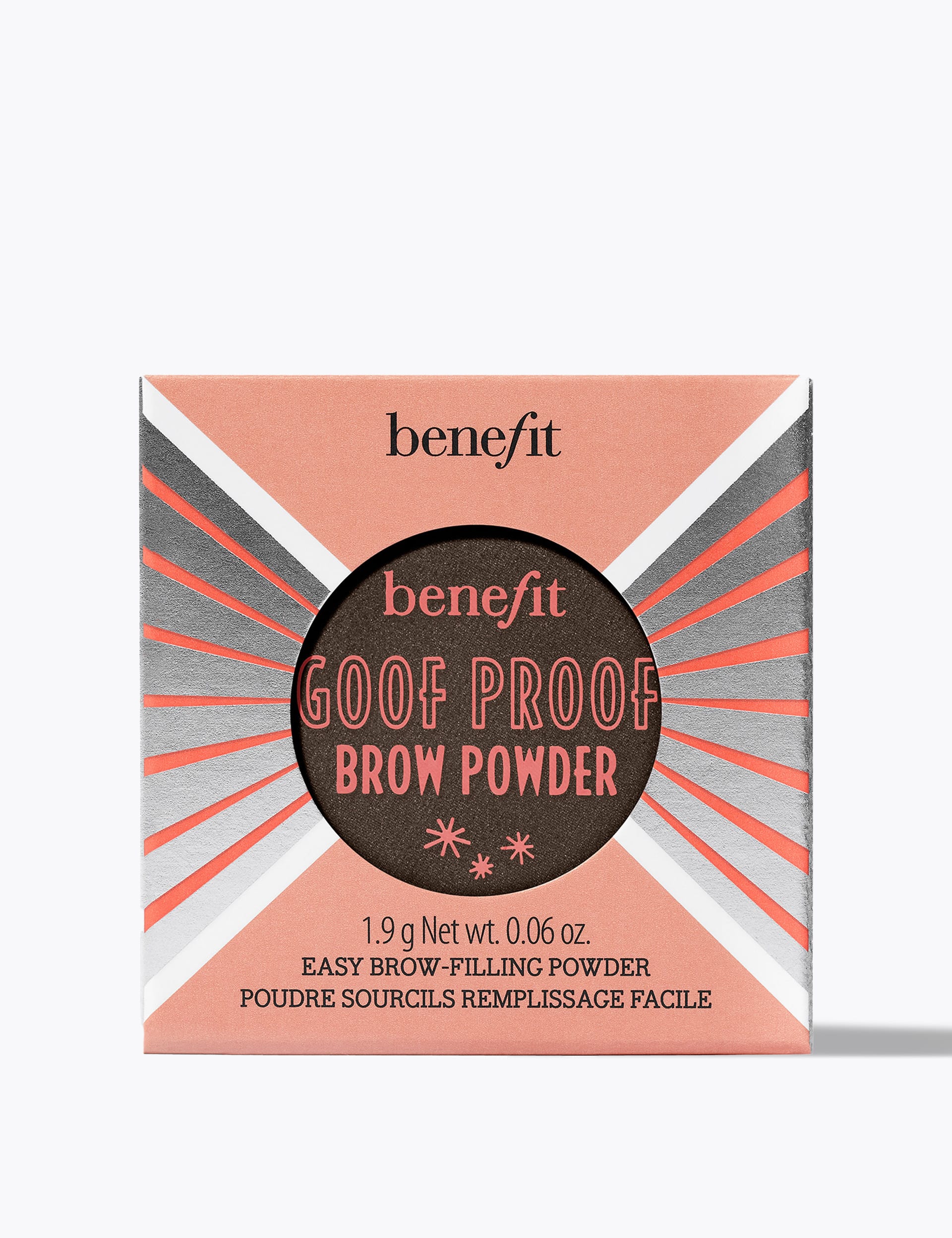 Benefit Goof Proof Brow Powder 1.9g - Beige, Natural,Cocoa,Dark Beige,Beige,Light Beige,Hazelnut,Light Cream,Medium Beige,Sandblast