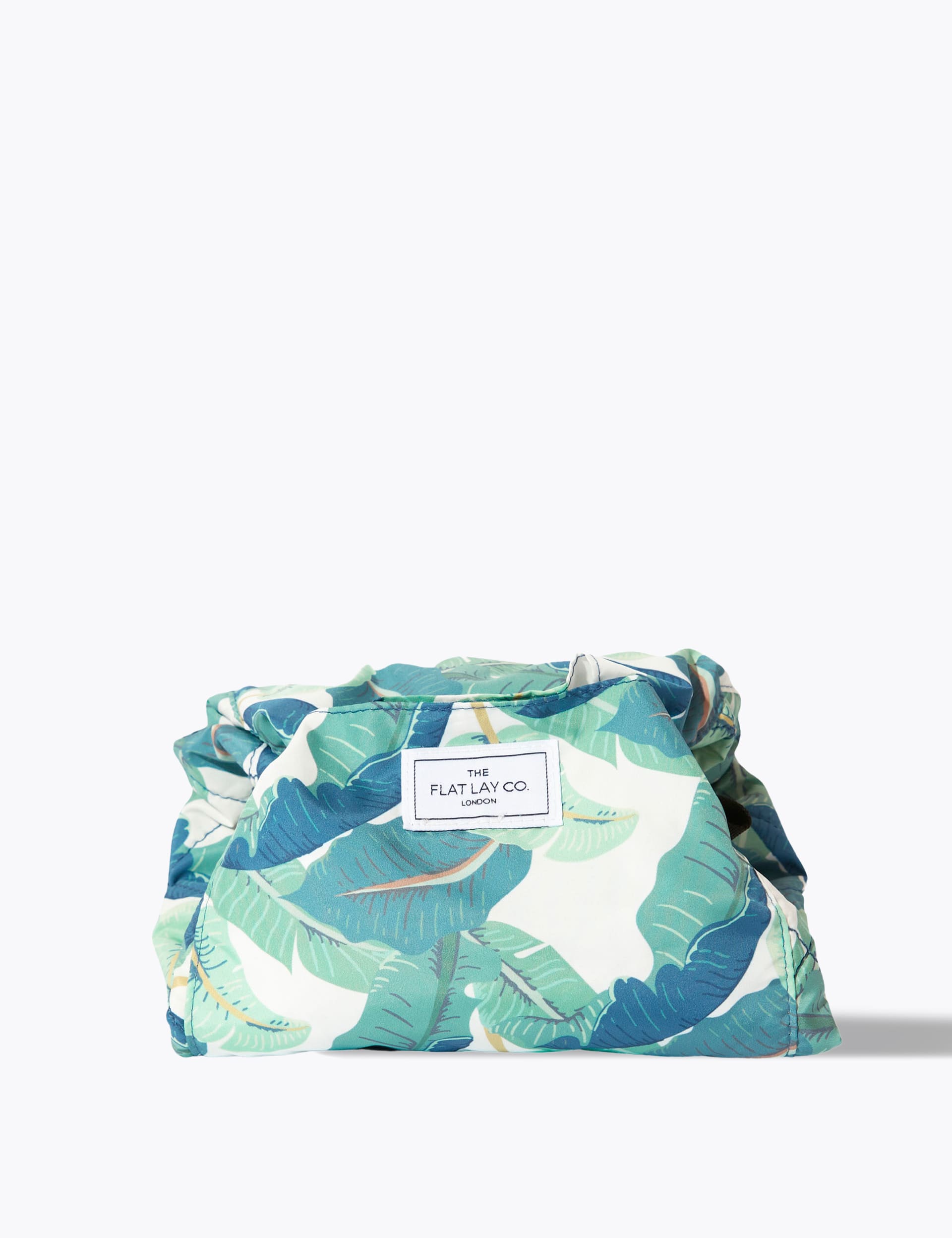 The Flat Lay Co. Women's Open Flat Makeup Bag In Tropical Leaves