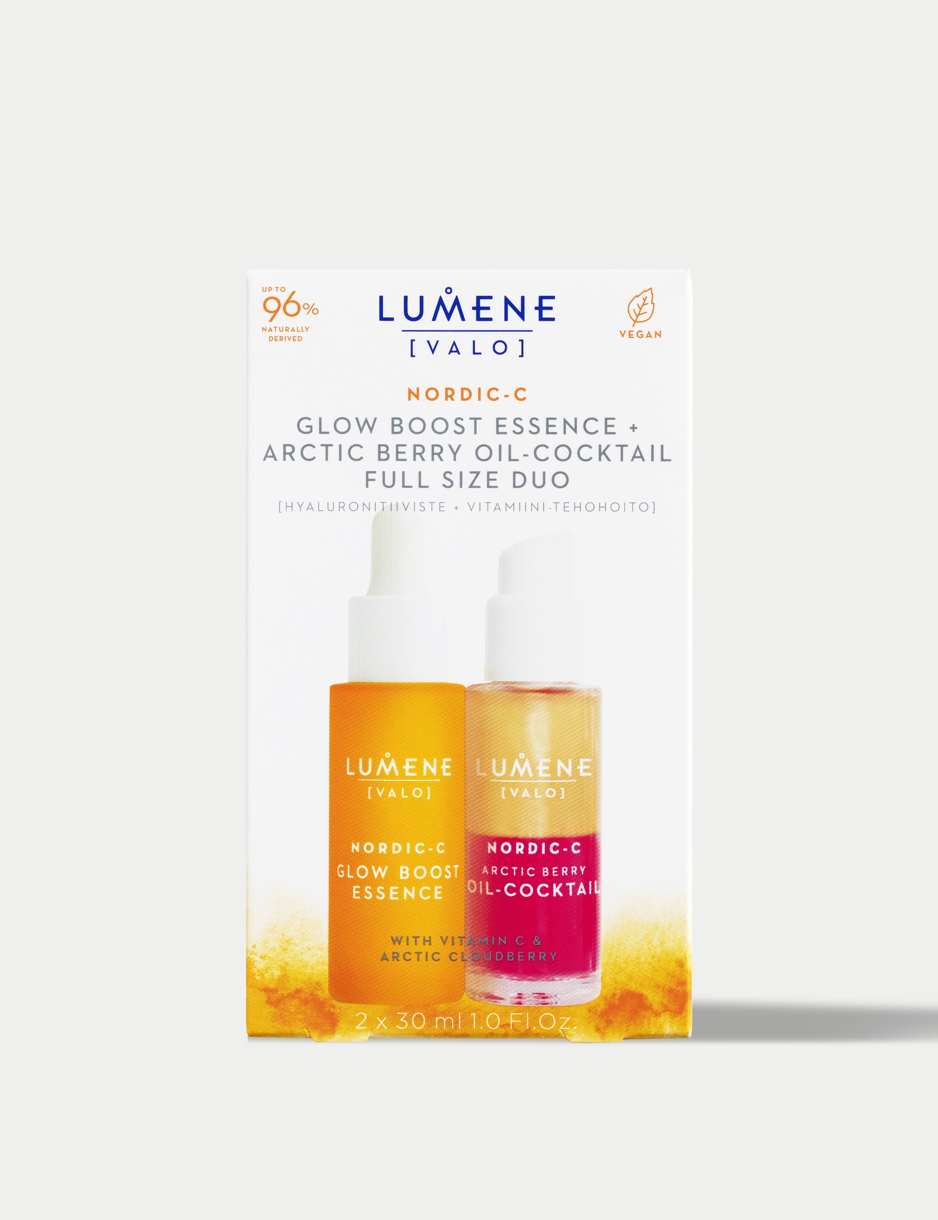 Lumene Nordic-C [VALO] Glow Boost Essence & Arctic Berry Oil-Cocktail duo