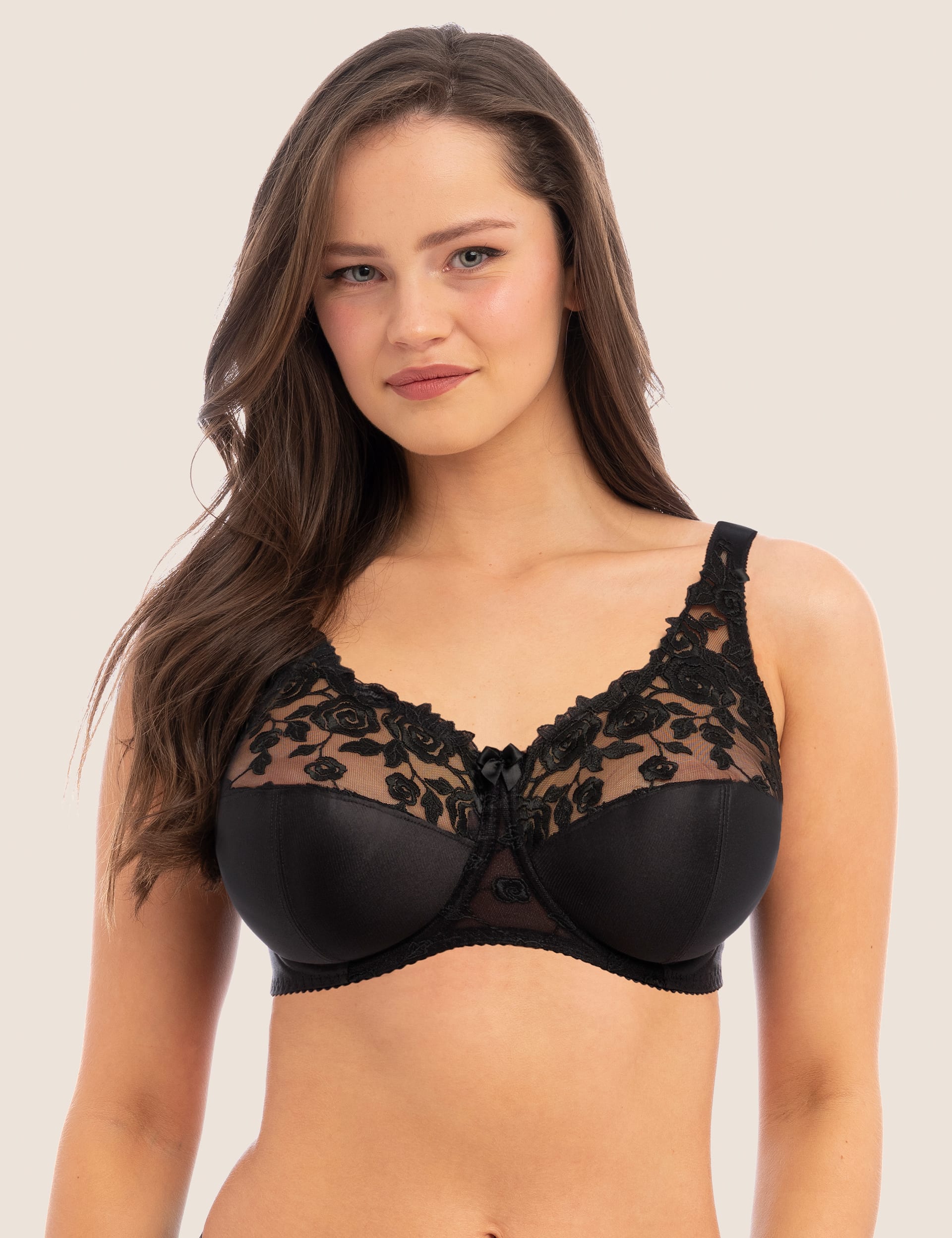 Fantasie Women's Belle Wired Full Cup Bra GG-JJ - 38JJ - Black, Black,White