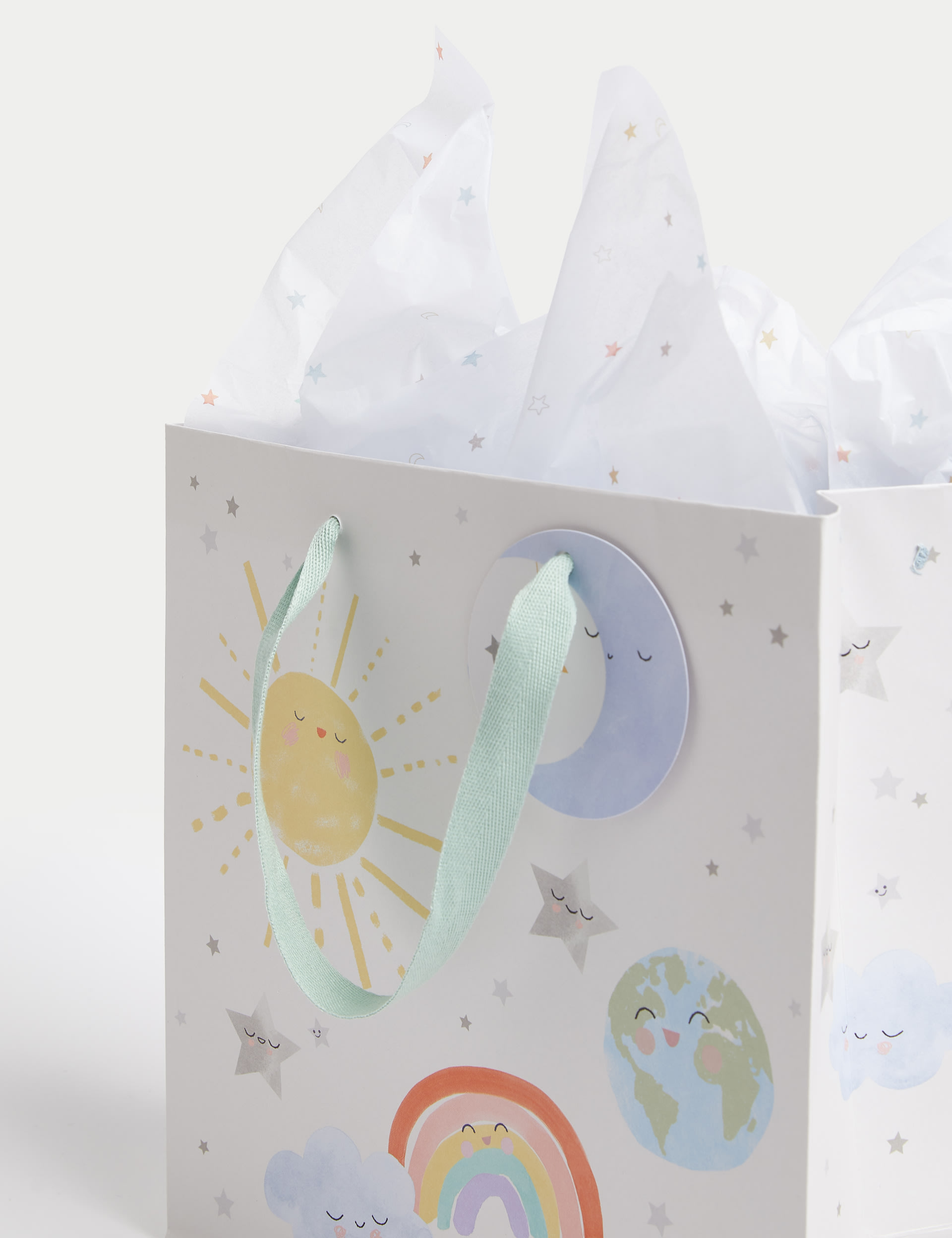 M&S Rainbow Gift Wrap Set With New Baby Card, Gift Bag & Tissue