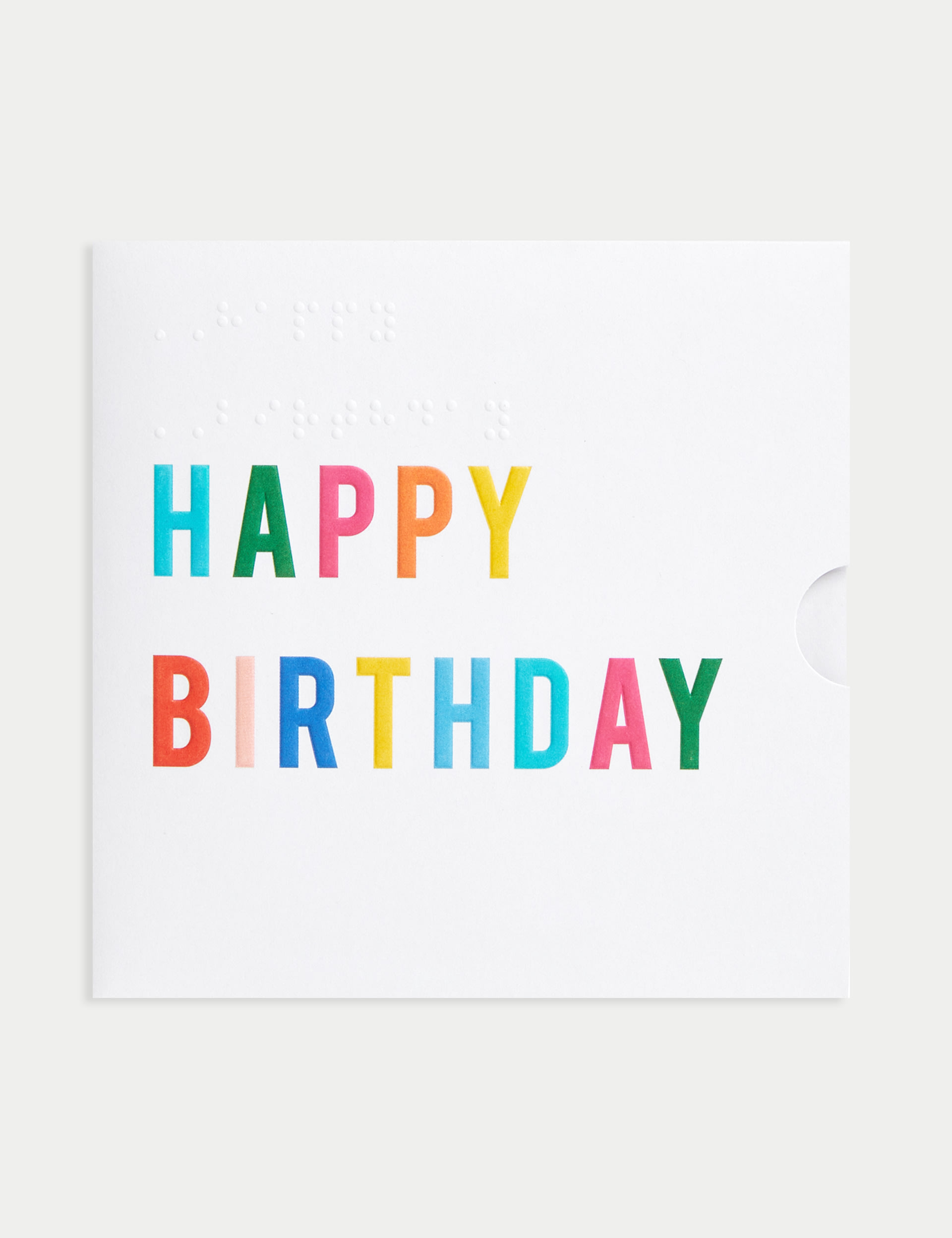 M&S Braille Birthday Gift Card