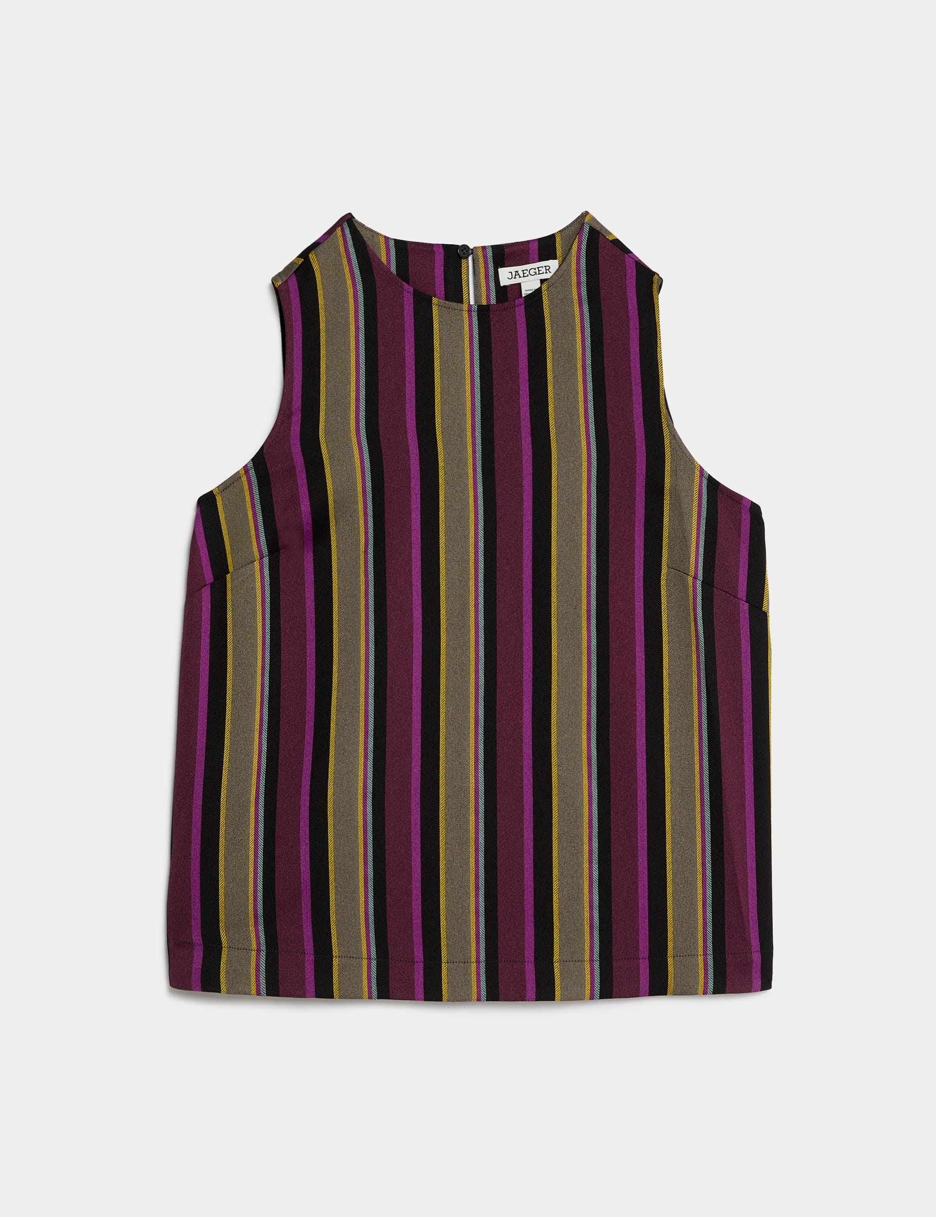 Jaeger Women's Striped Shell Top - 10 - Purple Mix, Purple Mix