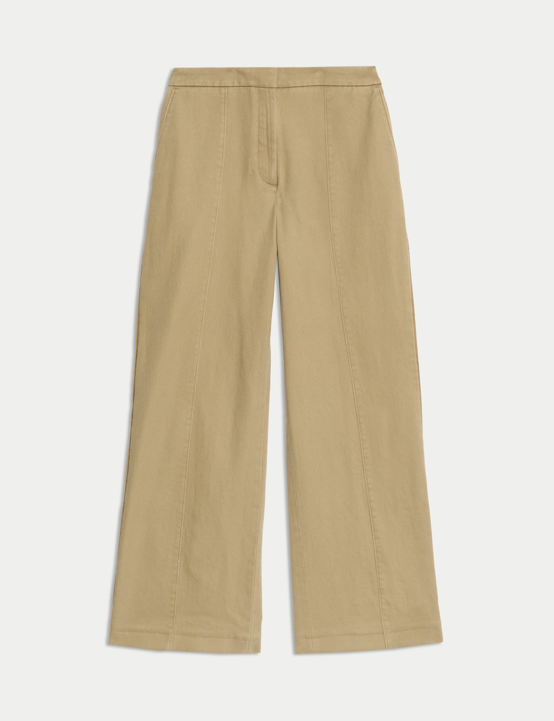 Jaeger Denim Straight Leg Trousers - 12 - Camel, Camel