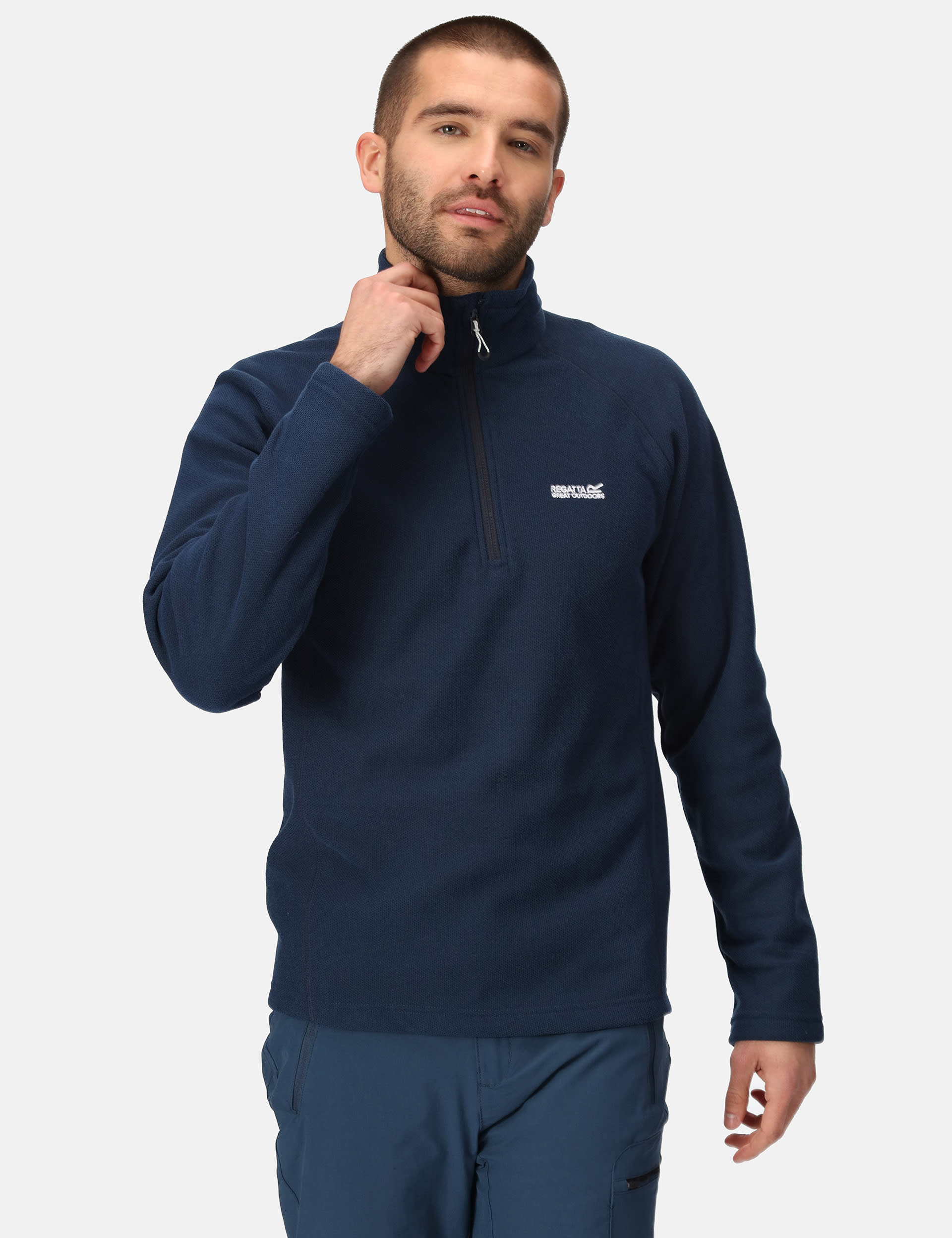 Regatta Men's Kenger Half Zip Fleece - XXXL - Blue, Blue,Black,Orange