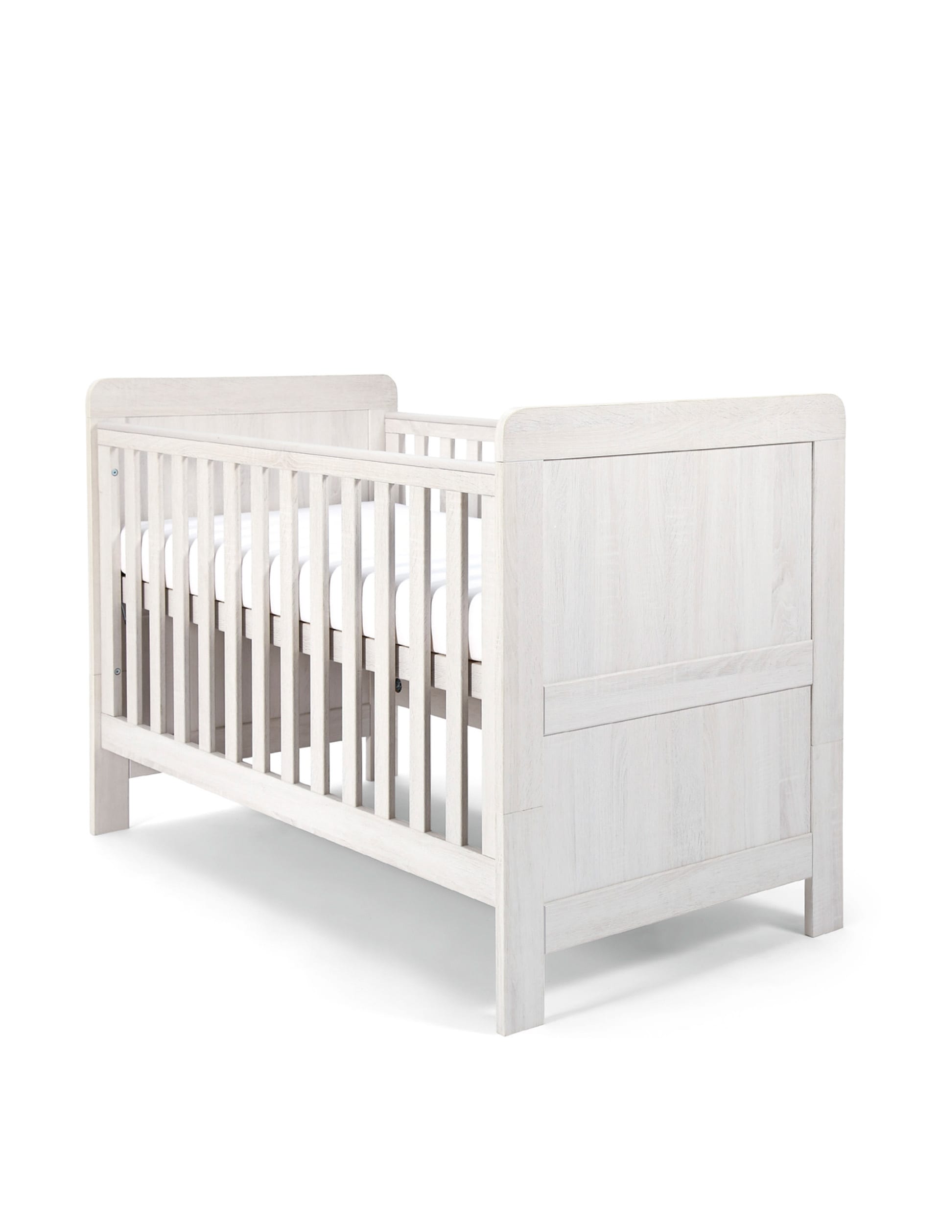 Mamas & Papas Atlas 3 Piece Cotbed Range with Dresser and Wardrobe - White, White