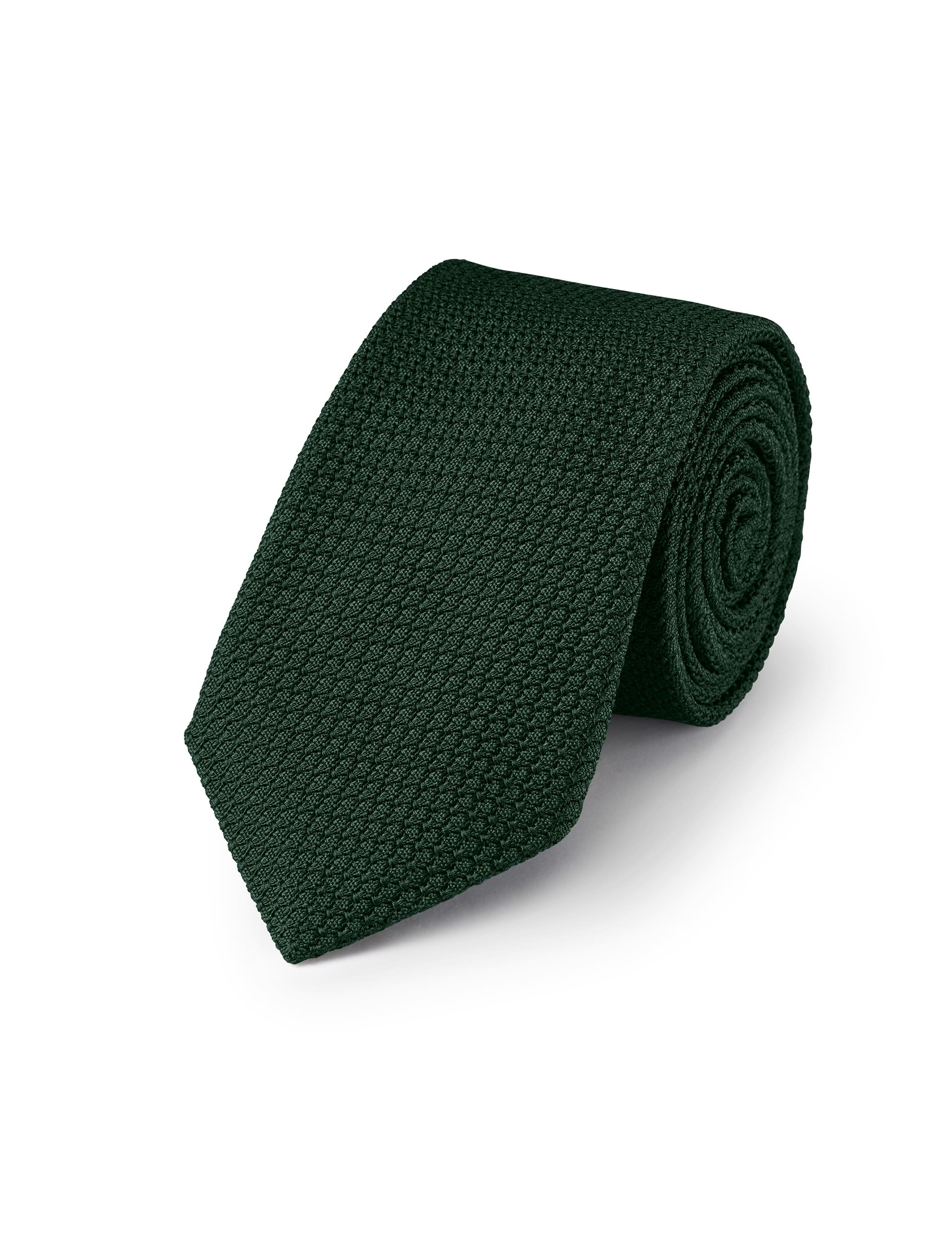 Charles Tyrwhitt Men's Textured Pure Silk Tie - one size - Green, Green,Navy