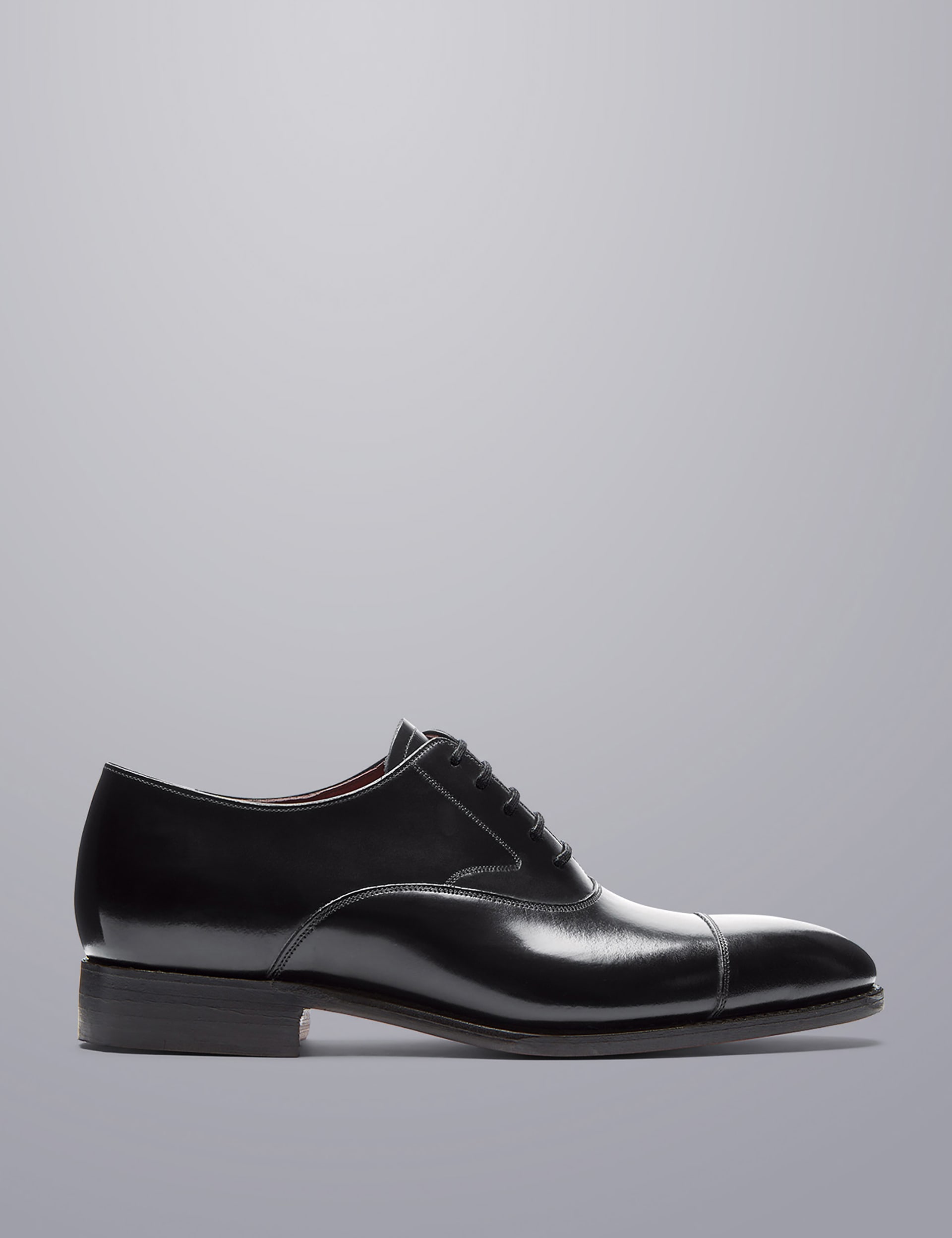 Charles Tyrwhitt Men's Leather Oxford Shoes - 9 - Black, Black