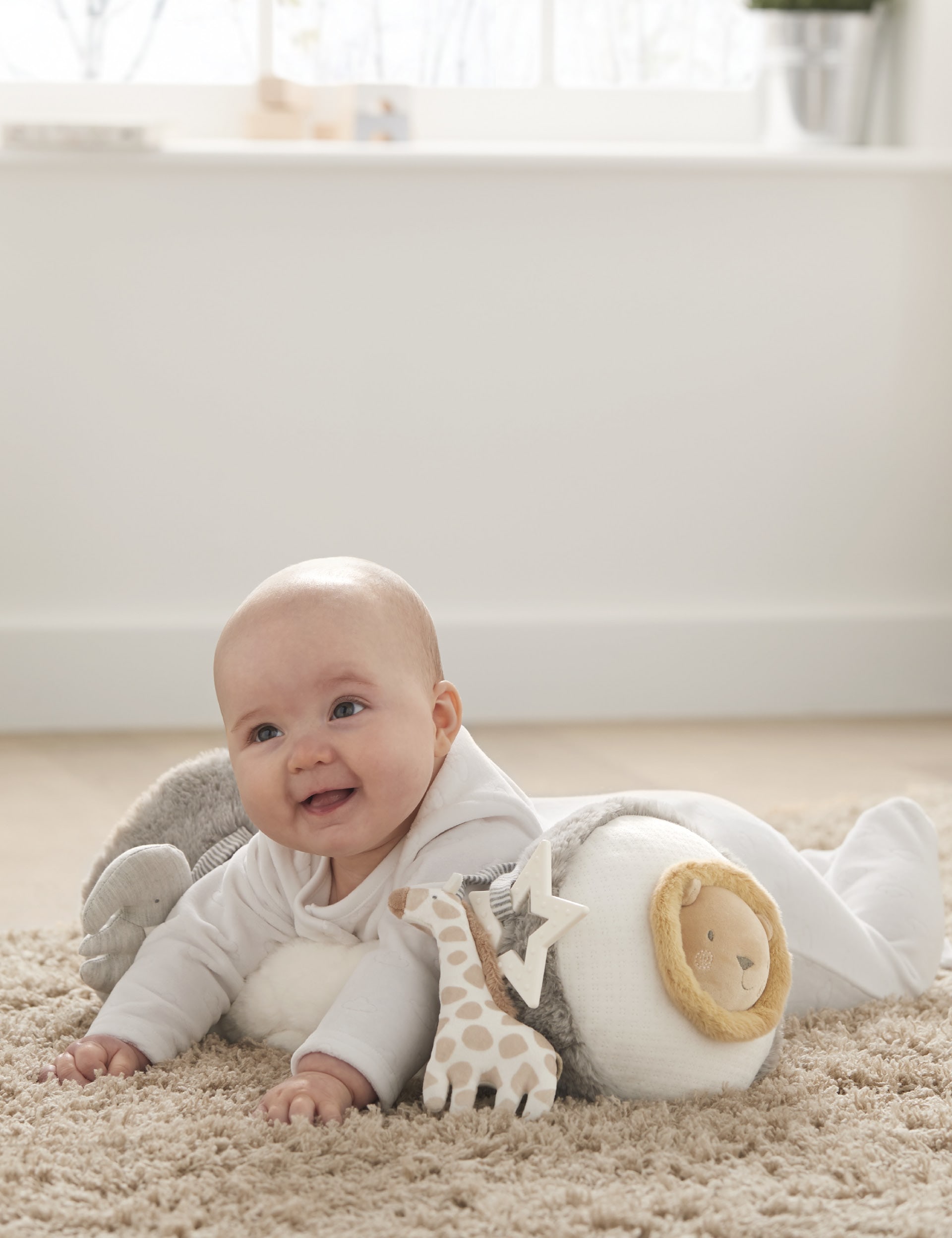 Mamas & Papas Welcome to the World Tummy Time Roll (7lbs) - Grey, Grey