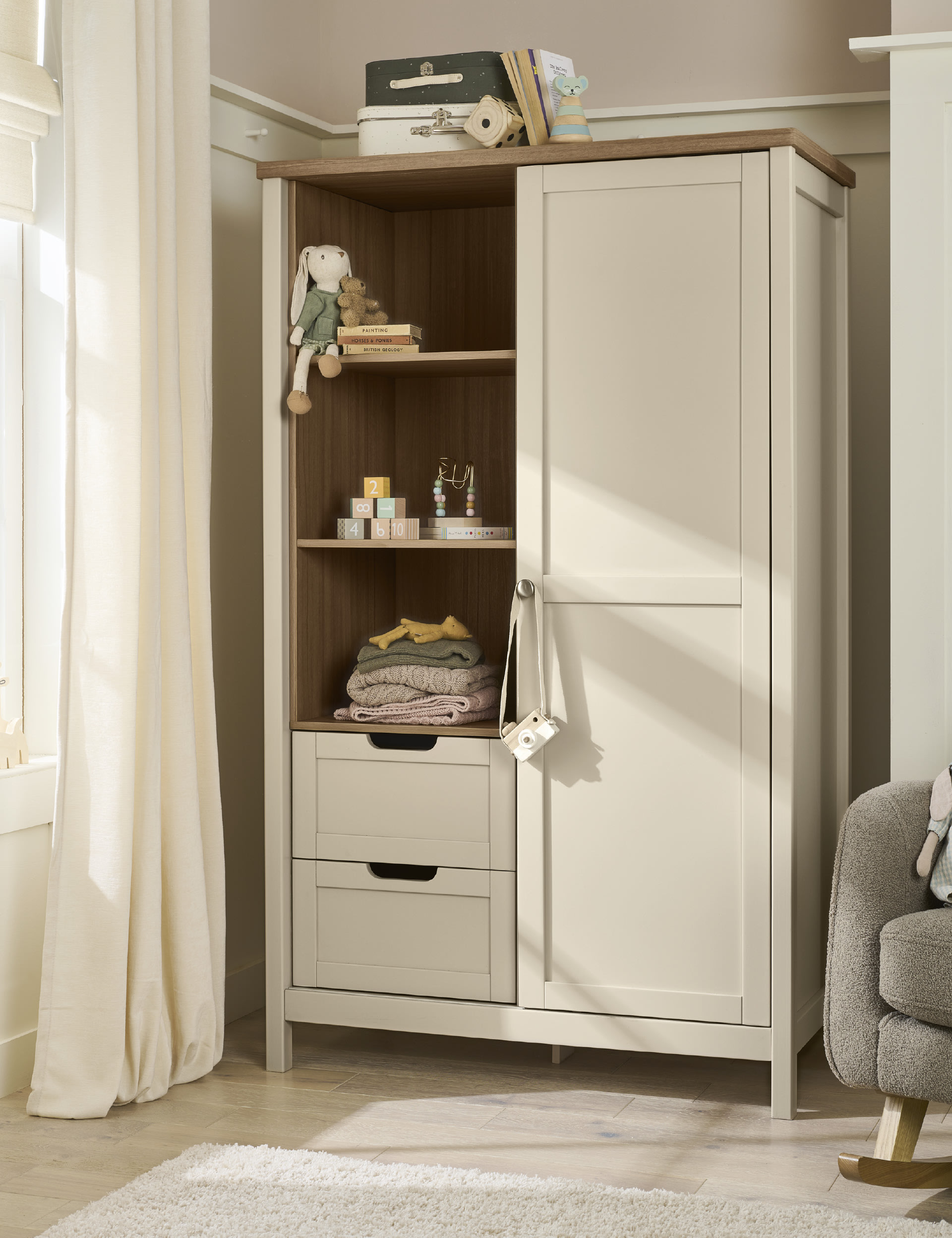 Mamas & Papas Harwell Wardrobe - Beige, Beige