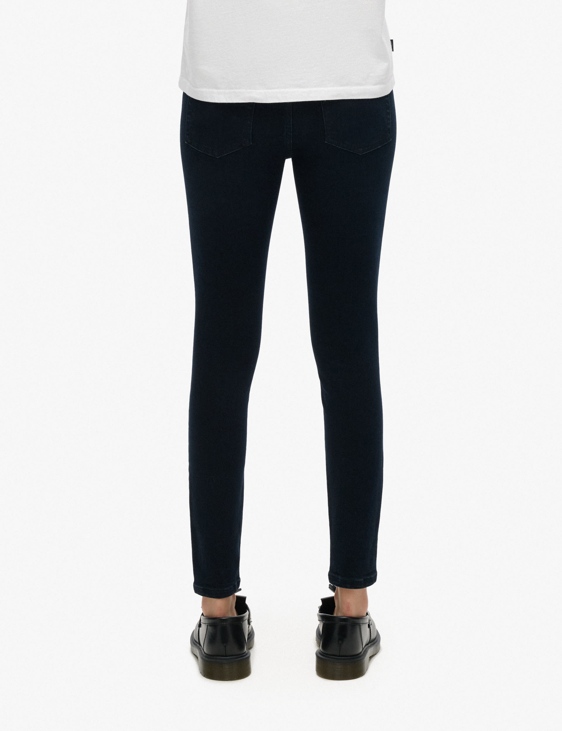 Superdry Women's Mid Rise Skinny Jeans - 2630 - Black, Black