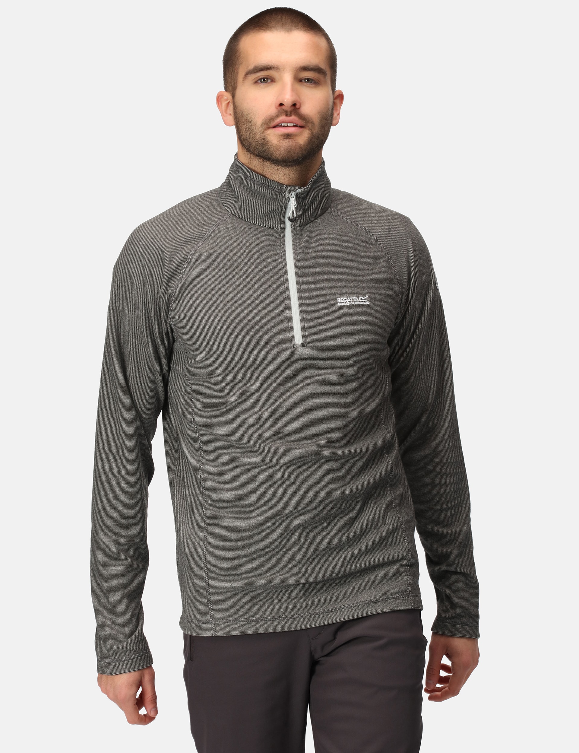 Regatta Men's Funnel Neck Half Zip Jumper - Grey, Grey