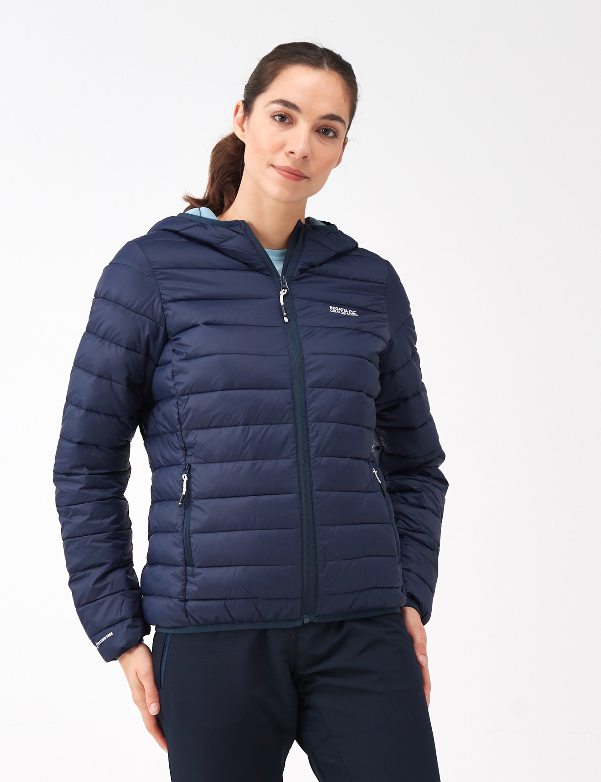 Regatta Women's Marizion Water-Repellent Padded Jacket - 8 - Black, Black,Dark Blue