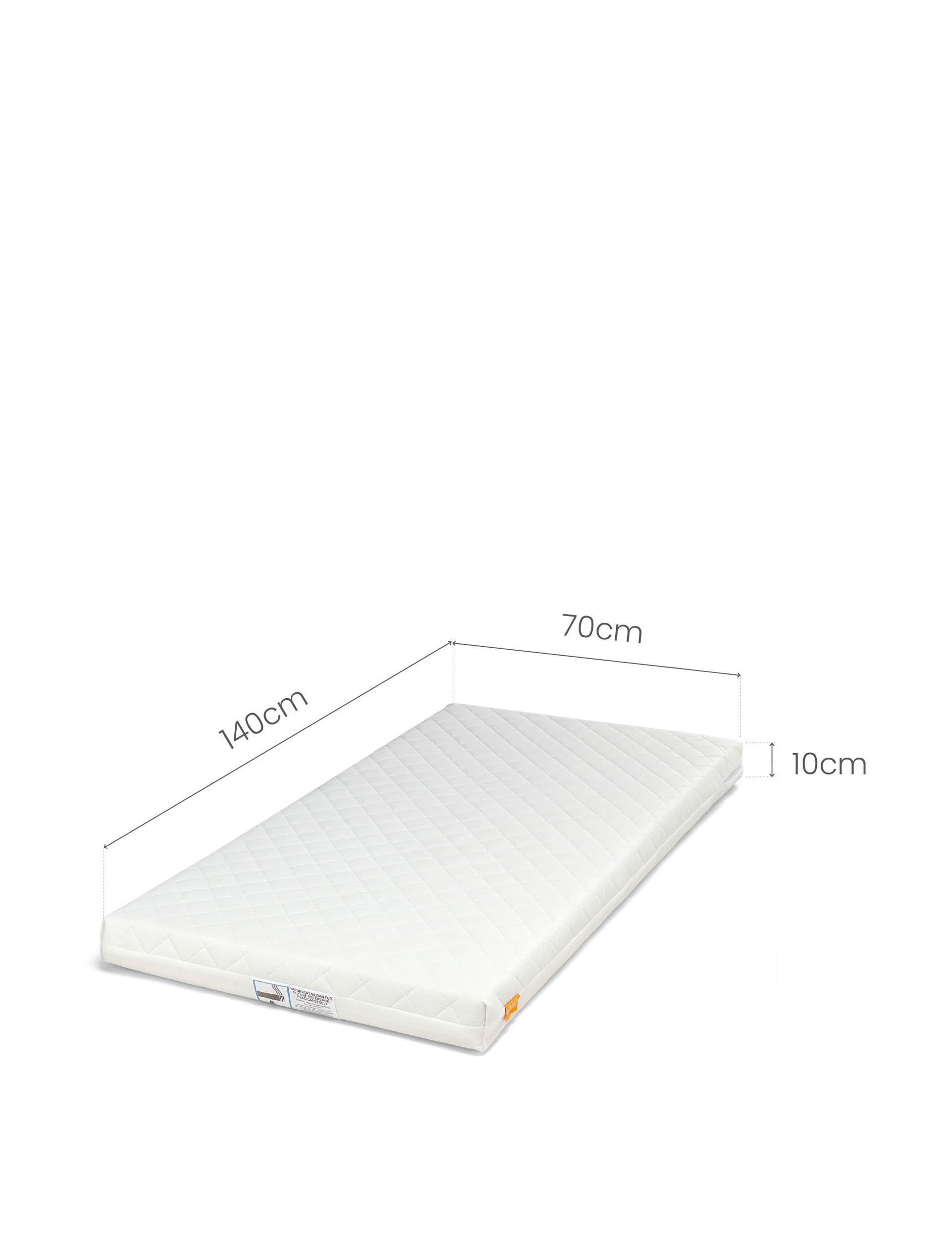 Mamas & Papas Essential Pocket Spring Cotbed Mattress - White, White