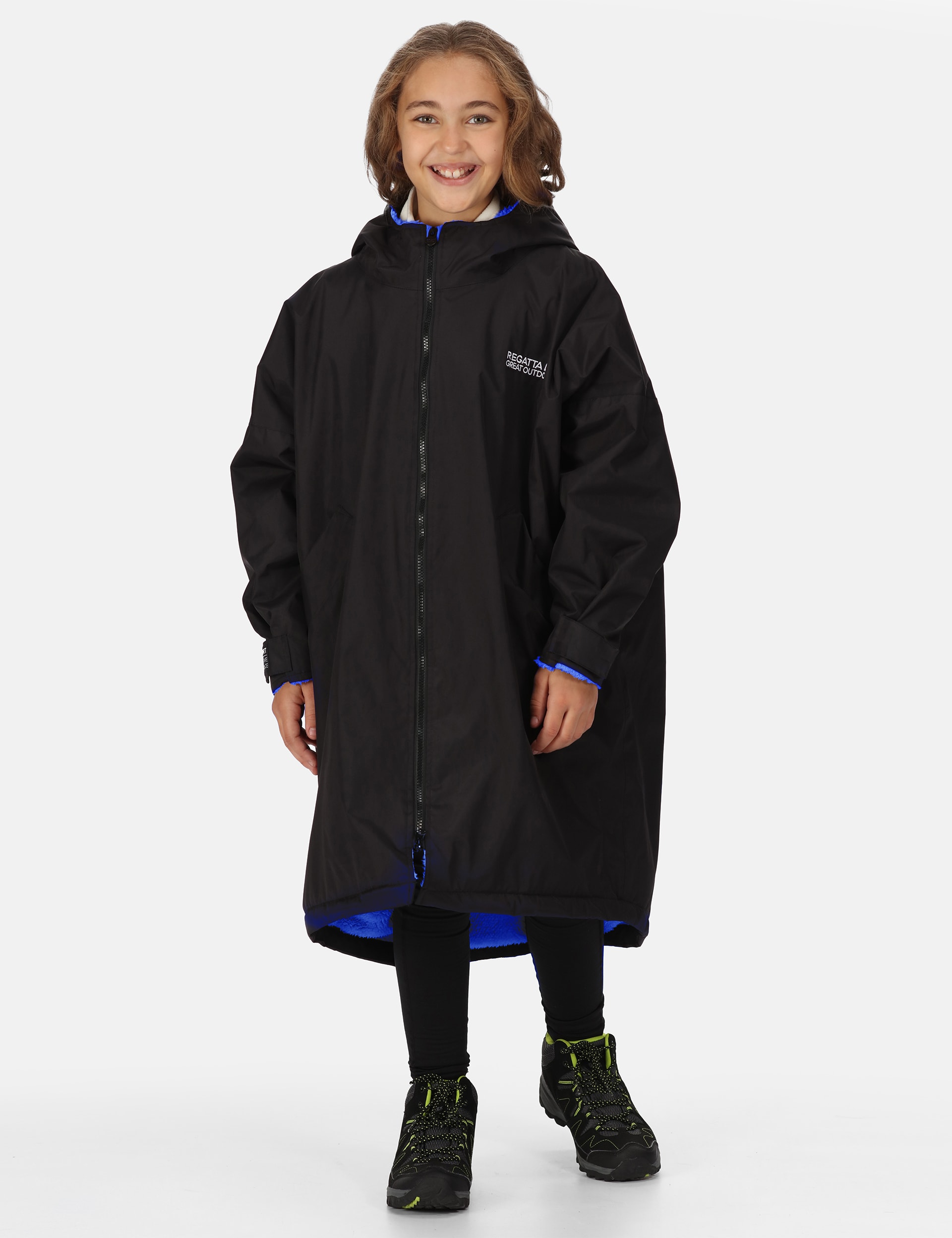 Regatta Boys Waterproof Changing Robe (5-13 Yrs) - 5-9 - Black, Black