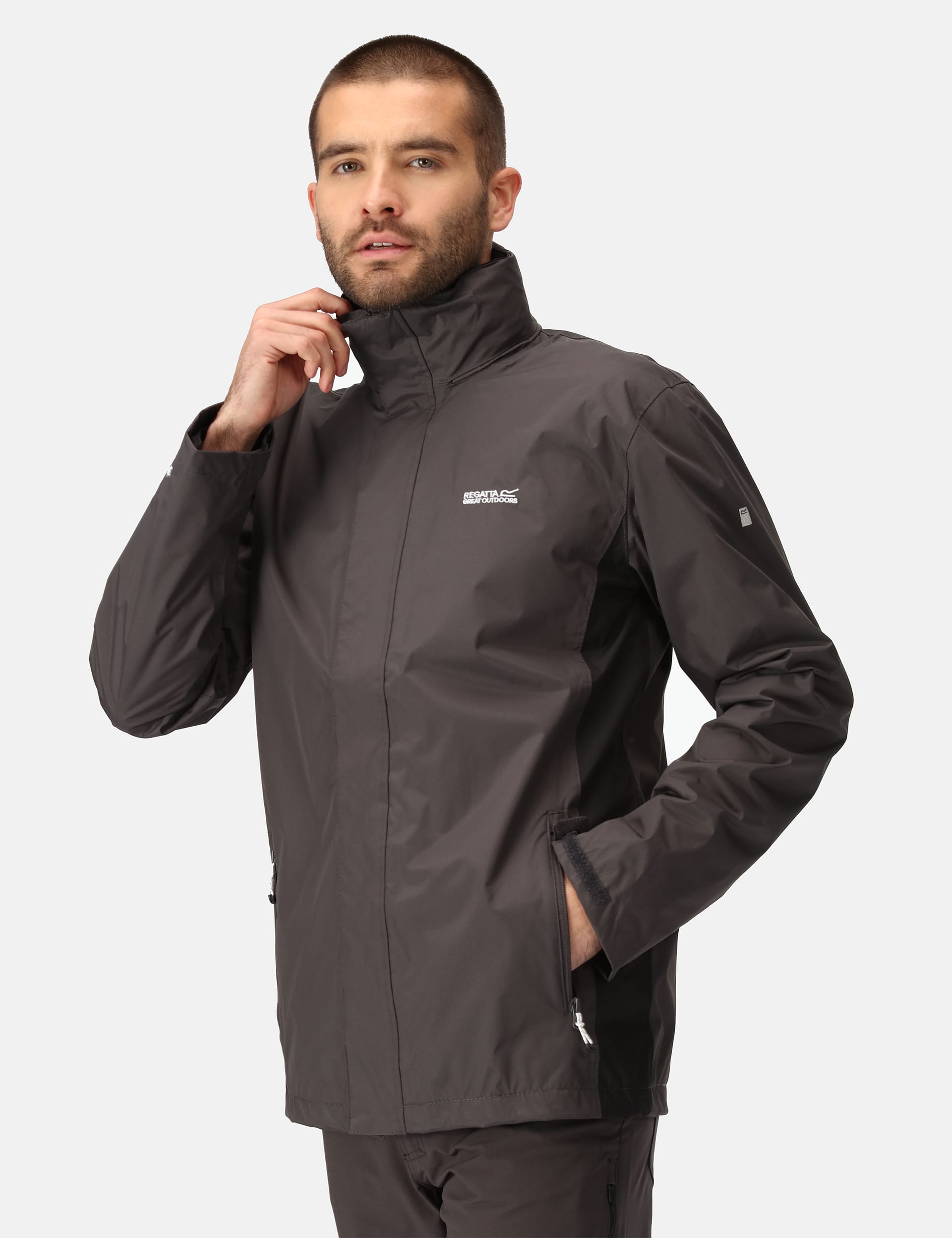 Regatta Men's Matt Waterproof Anorak - L - Black, Black