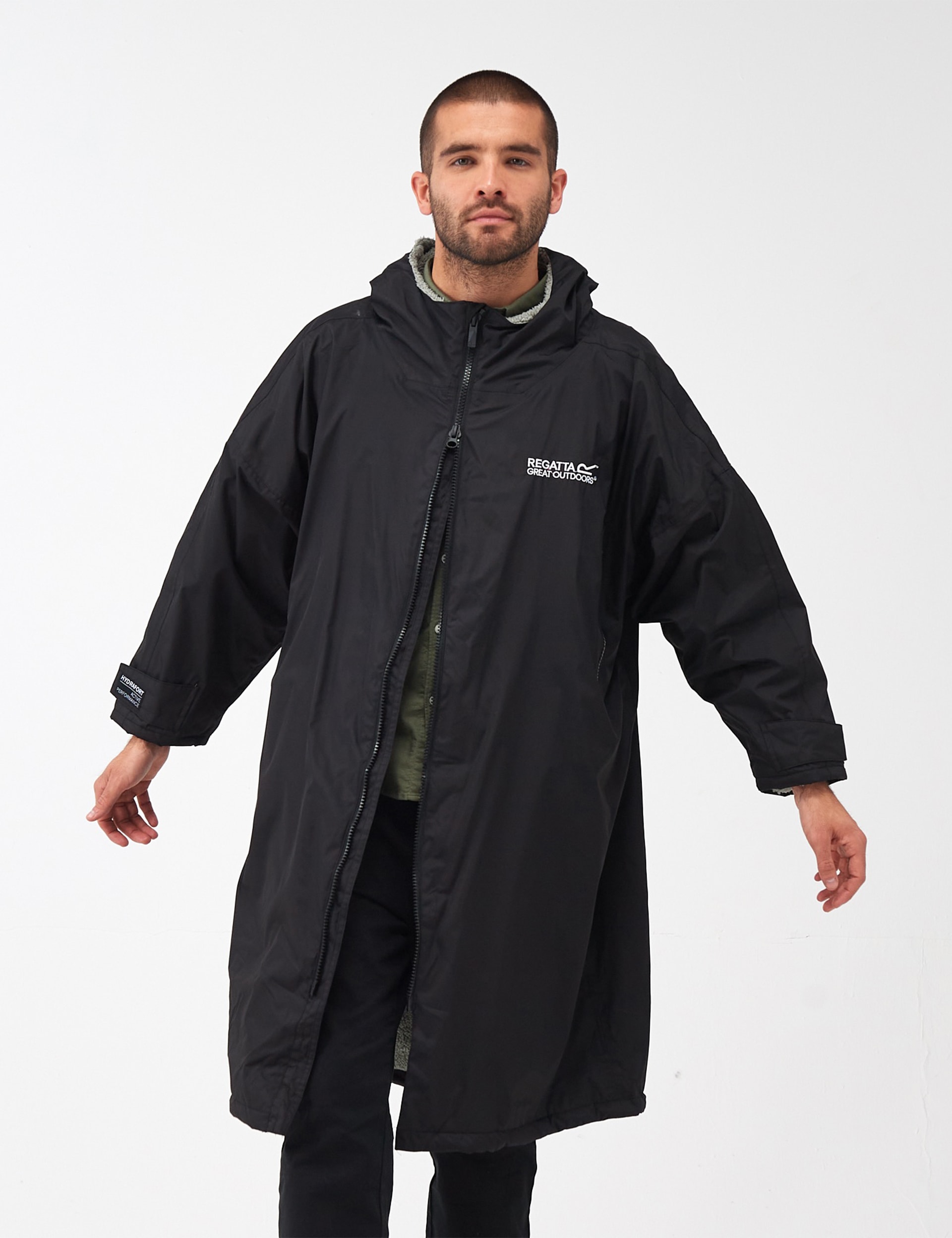 Regatta Men's Waterproof Unisex Changing Robe - S-M - Black, Black