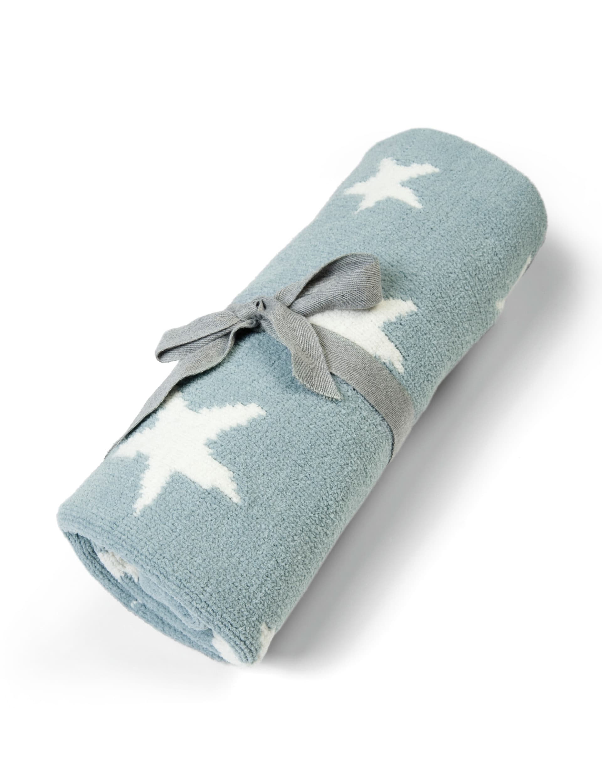 Mamas & Papas Chenille Blanket - Blue Star, Blue