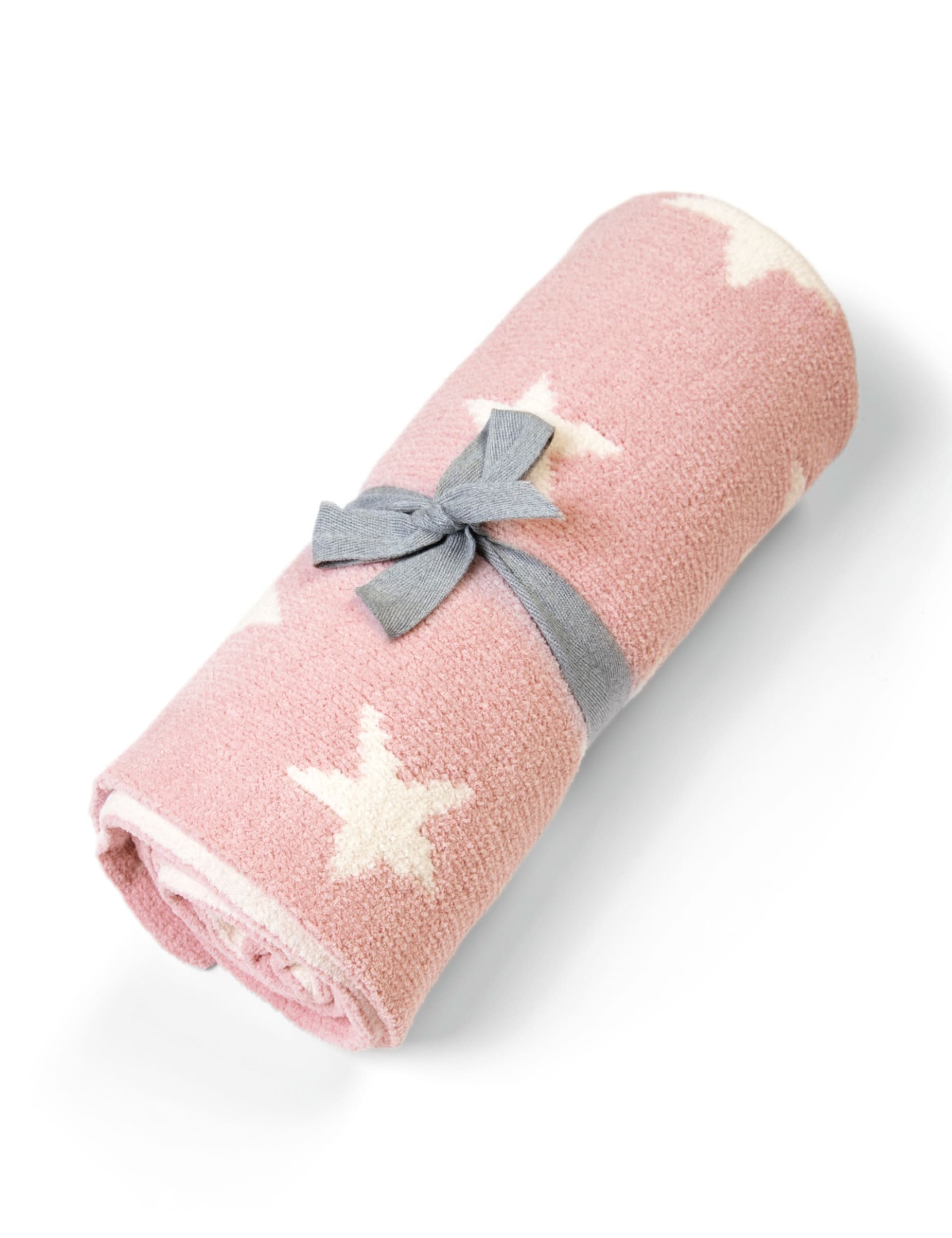 Mamas & Papas Chenille Blanket - Pink Star, Pink