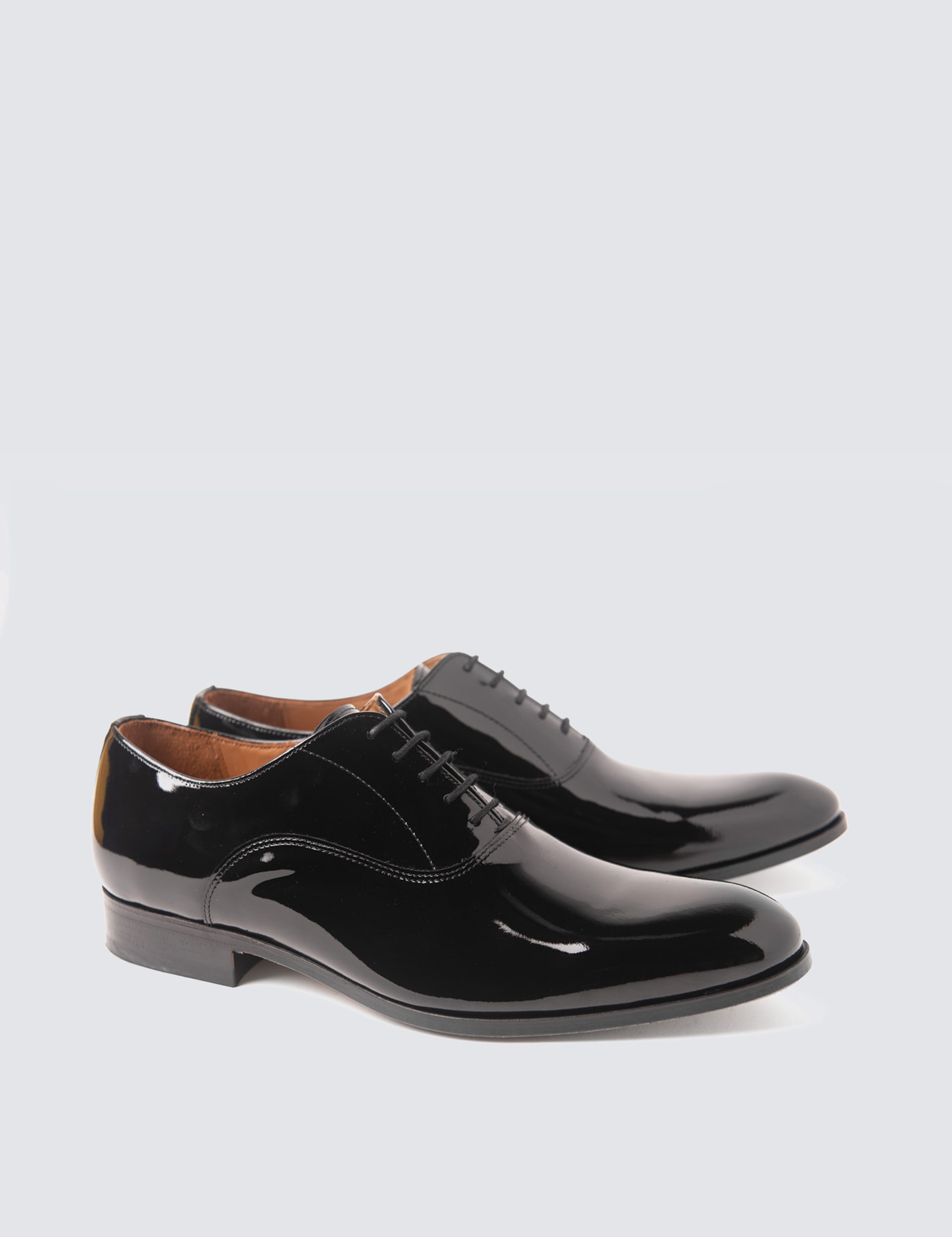 Hawes & Curtis Men's Leather Oxford Shoes - 10 - Black, Black