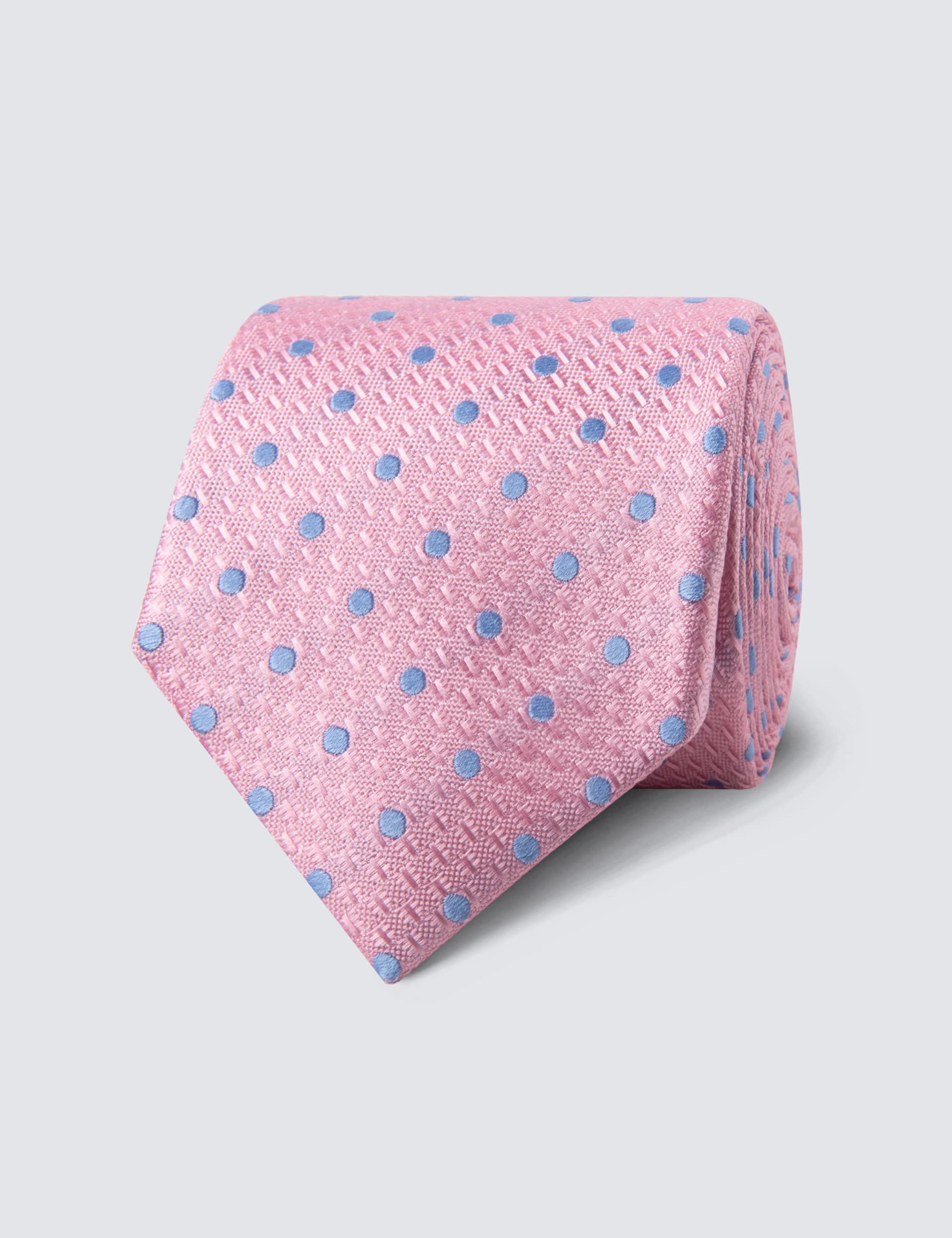 Hawes & Curtis Men's Polka Dot Pure Silk Tie - one size - Pink Mix, Pink Mix