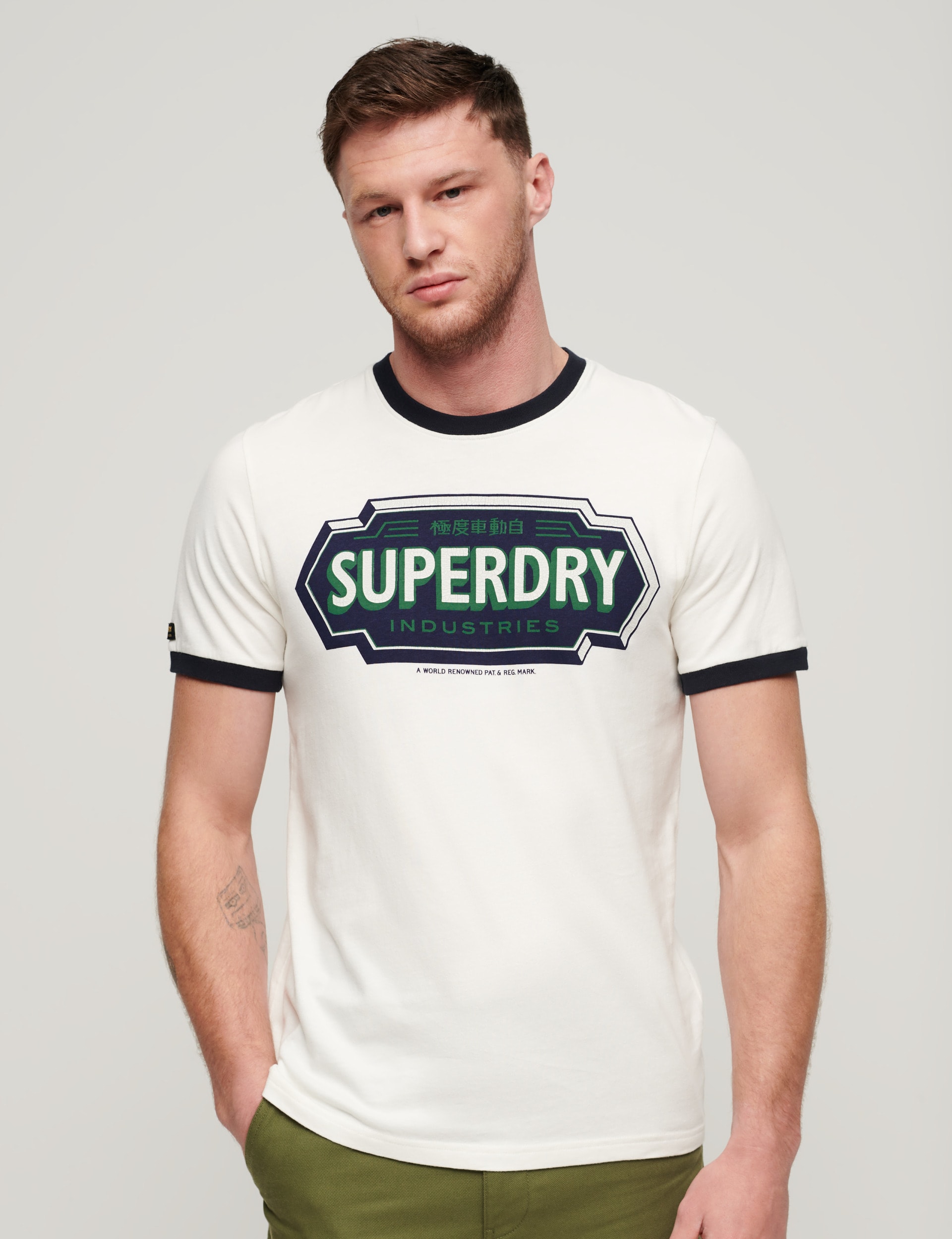 Superdry Men's Pure Cotton Graphic T-Shirt - M - Navy, Navy