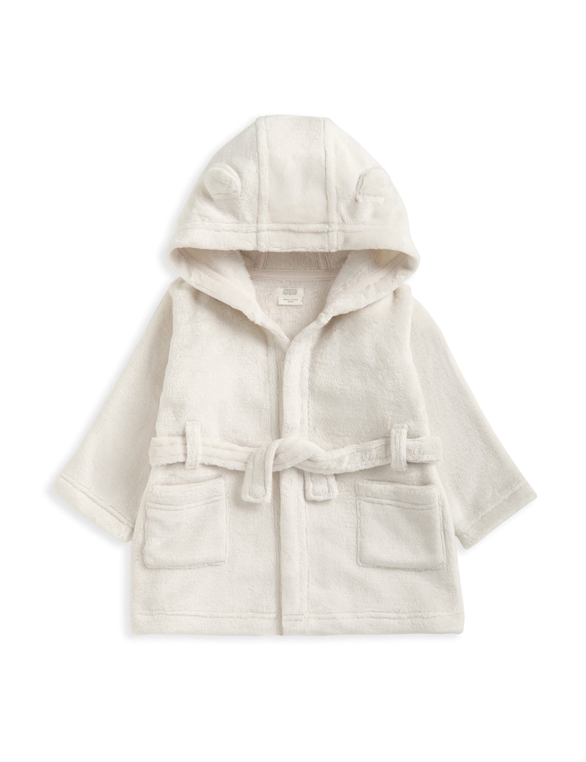 Mamas & Papas Hooded Bear Dressing Gown (6 Mths-3 Yrs) - 12-18 - Beige, Beige