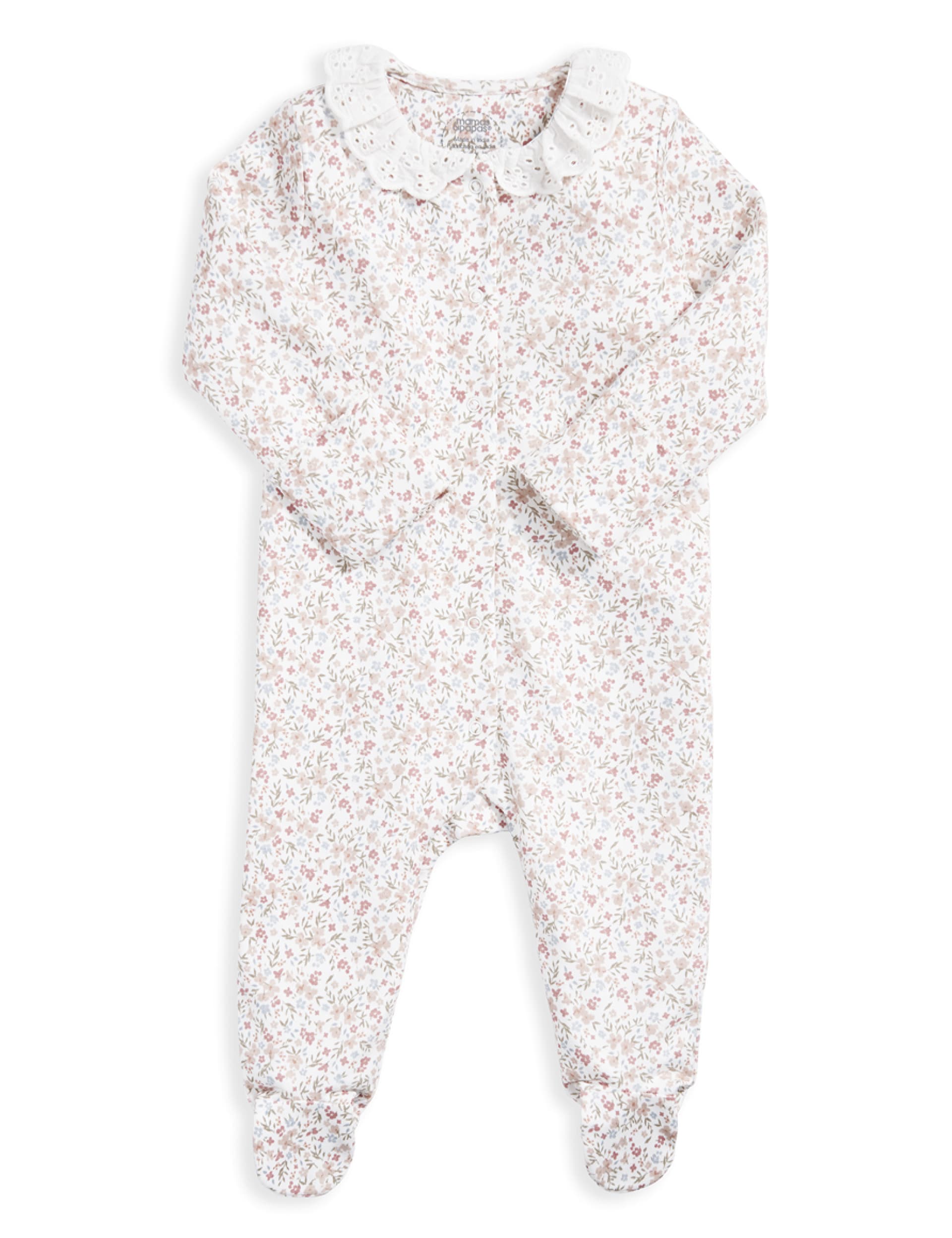 Mamas & Papas Girls 5pc Pure Cotton Floral Starter Set (7lbs-1 Yrs) - UT1M - Pink, Pink