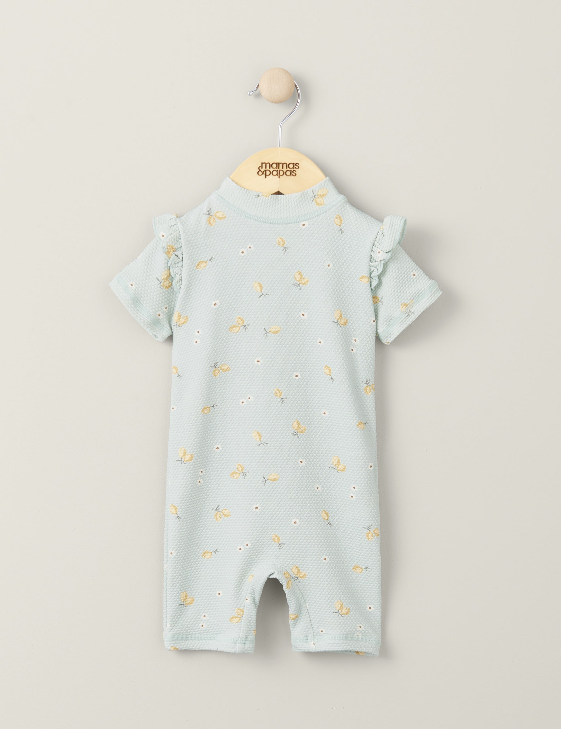 Mamas & Papas Girls Lemon Print Textured Rashsuit (0-3 Yrs) - 3-6 M - Green, Green