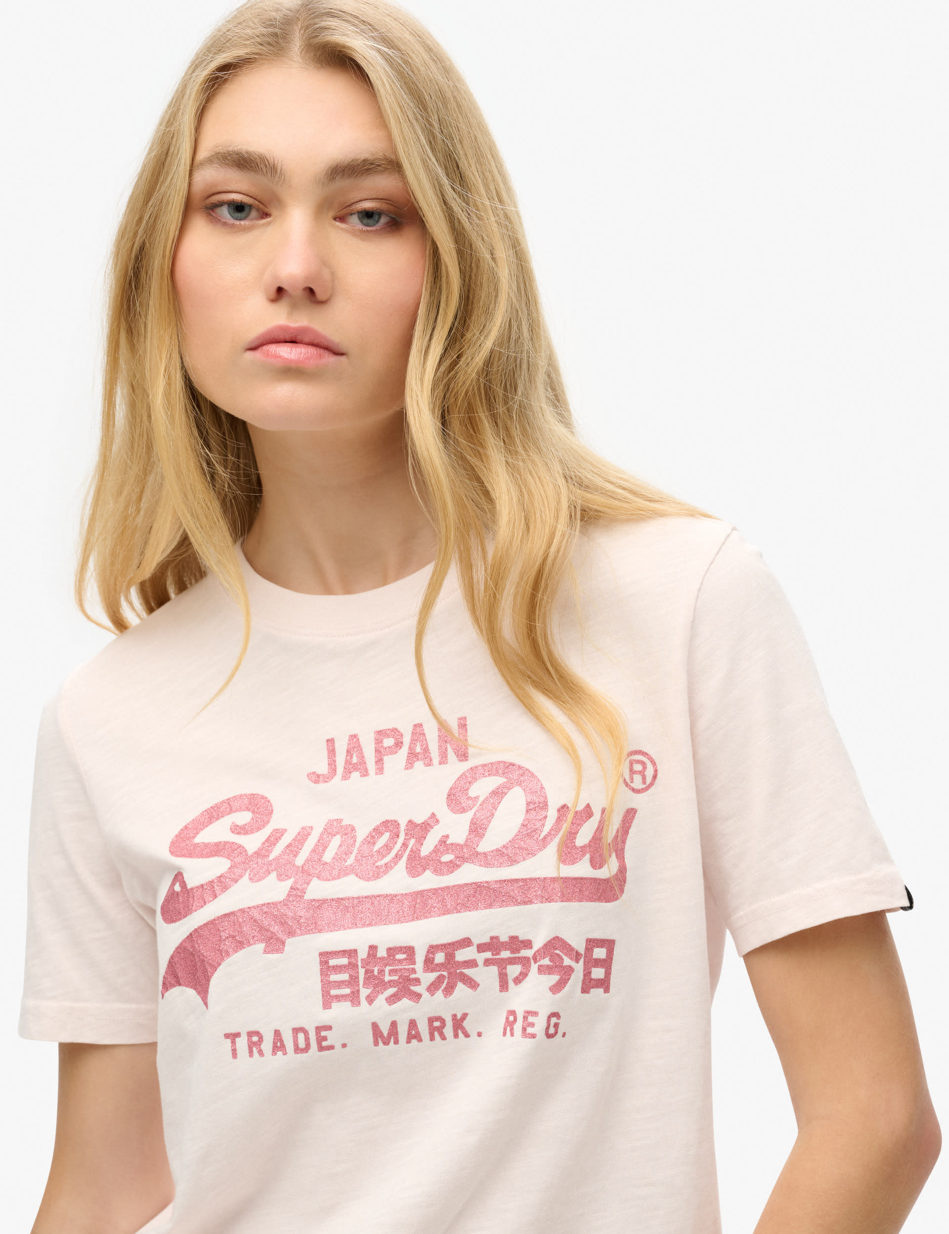 Superdry Women's Pure Cotton Logo T-Shirt - 10 - Pink, Pink