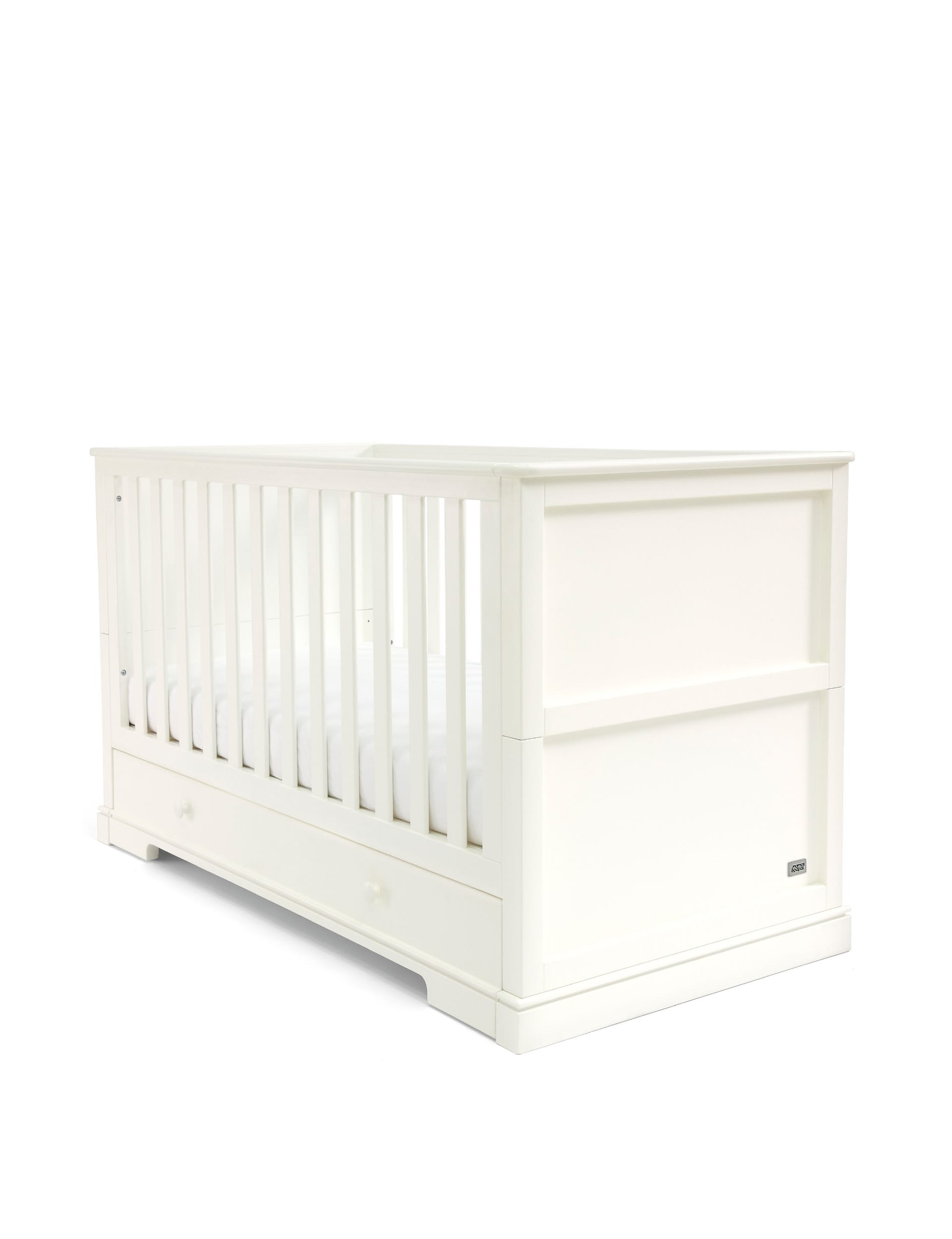 Mamas & Papas Oxford Cotbed - White, White