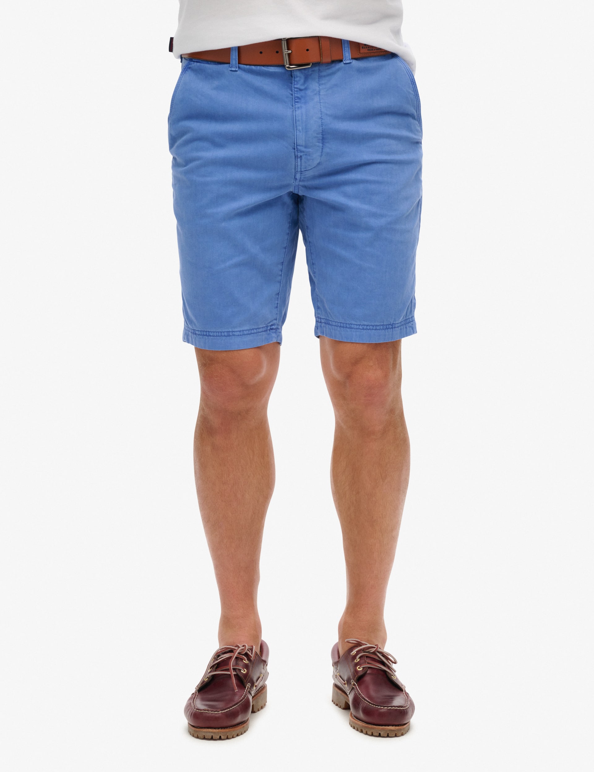 Superdry Men's Cotton Rich Chino Shorts - 32REG - Blue, Blue,Beige,Dark Grey