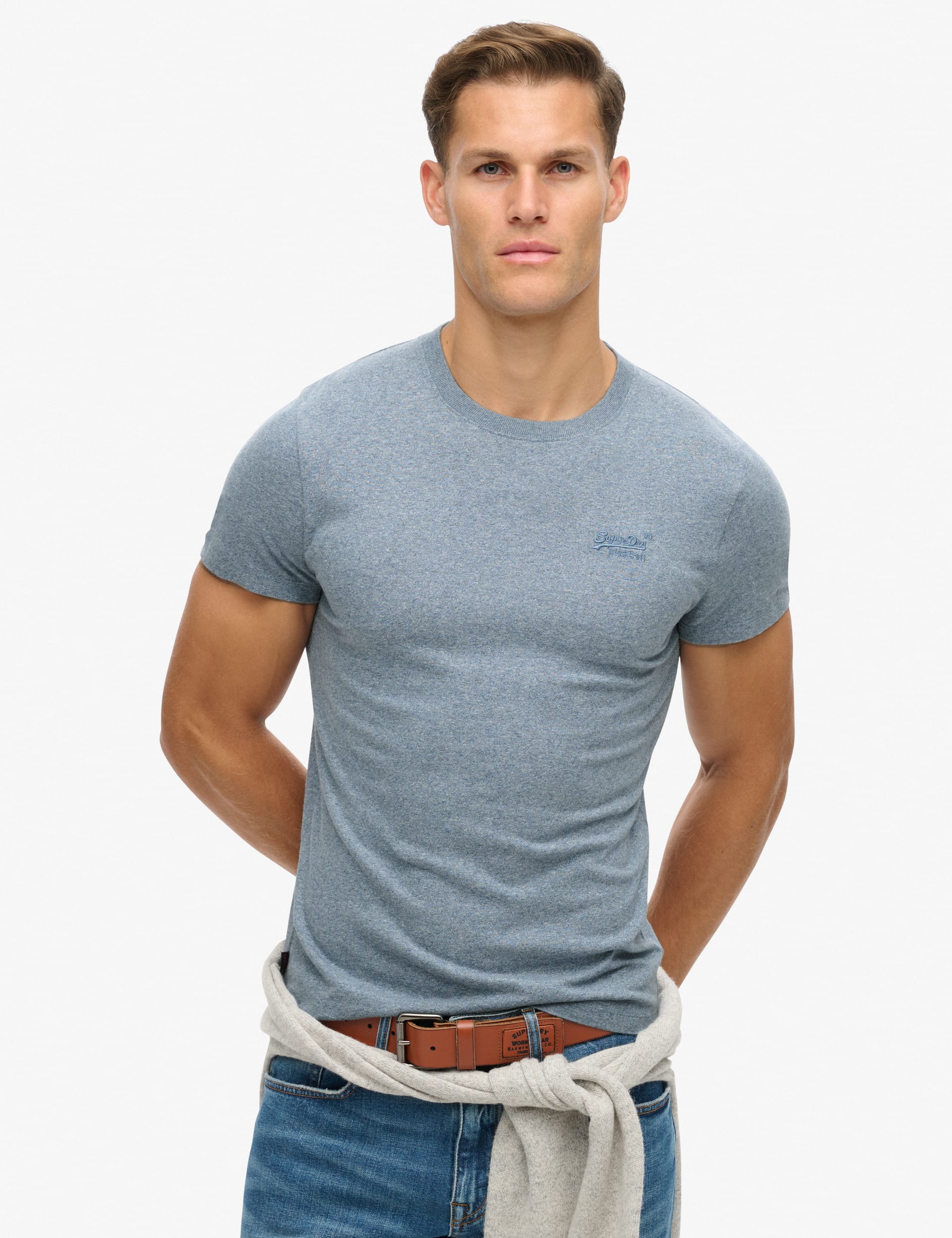 Superdry Men's Cotton T-Shirt - Blue, Blue