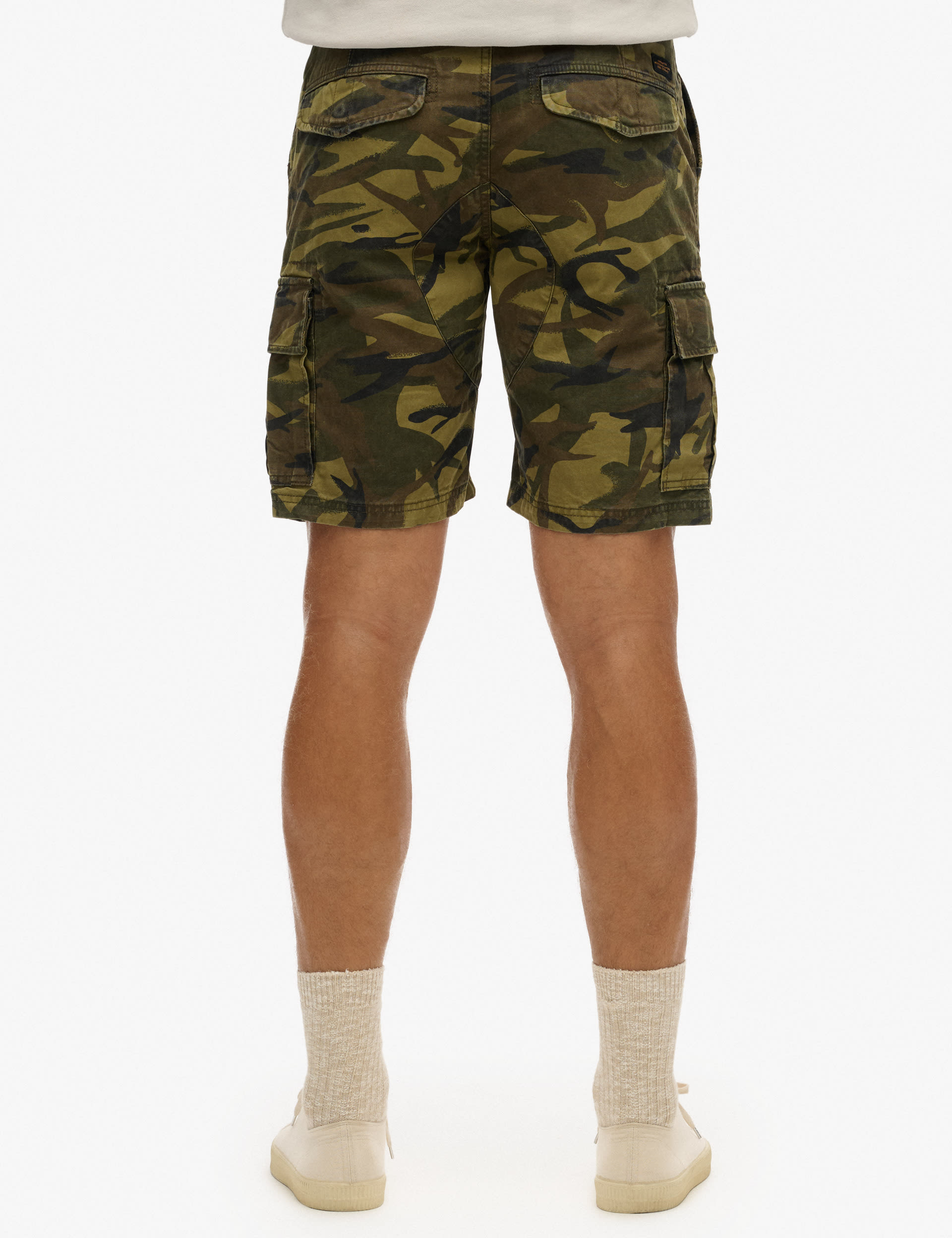 Superdry Men's Loose Fit Pure Cotton Cargo Shorts - 32REG - Green, Green