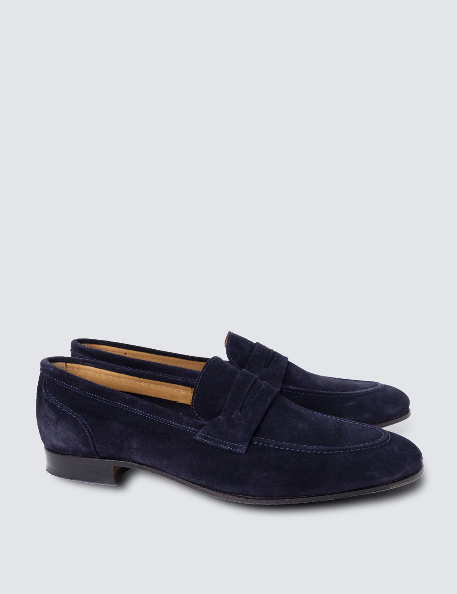 Hawes & Curtis Men's Suede Formal Loafer - 10 - Navy, Navy